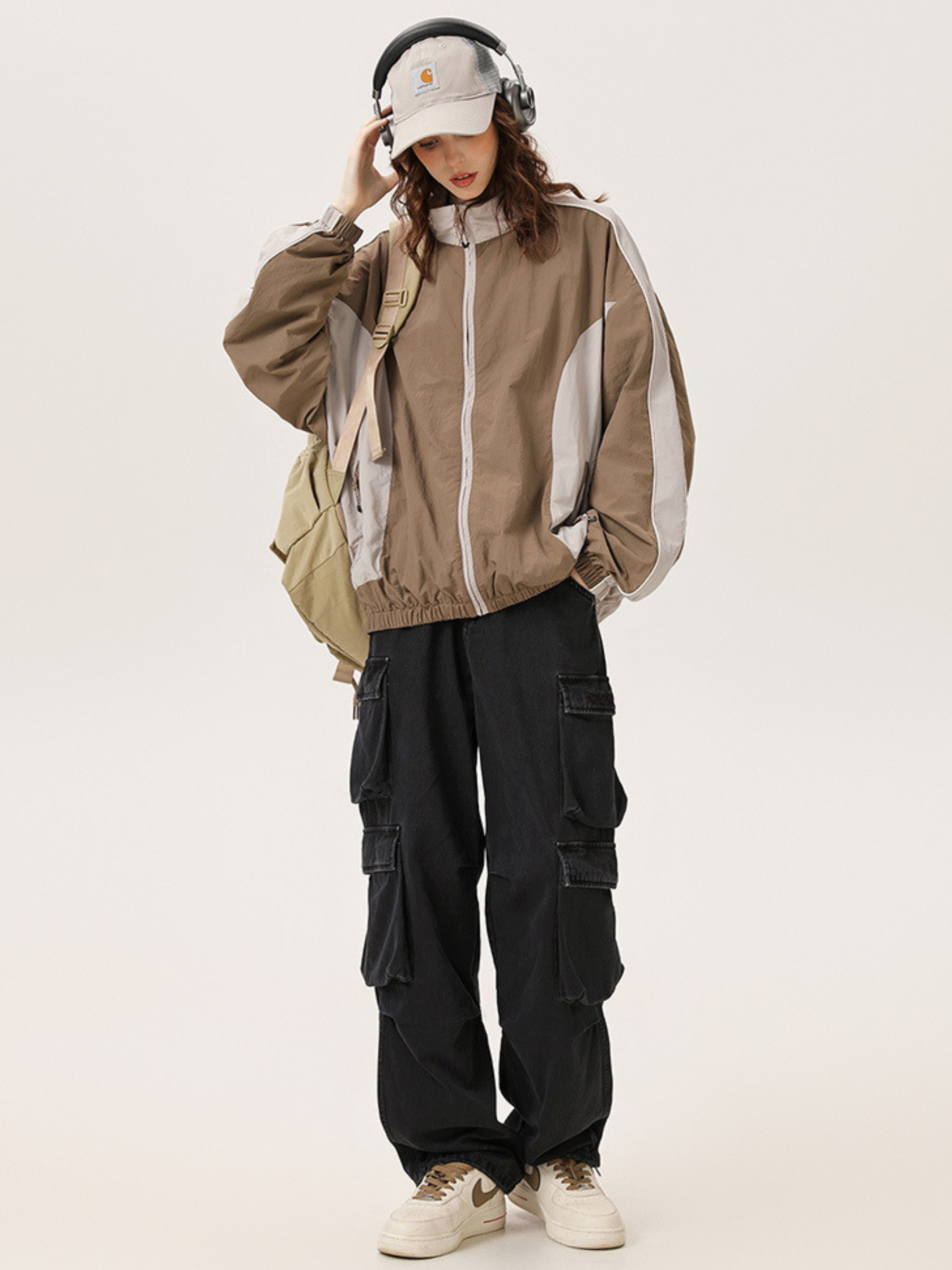 AshDeck - Unisex Oversized Colorblock Waterproof Jacket