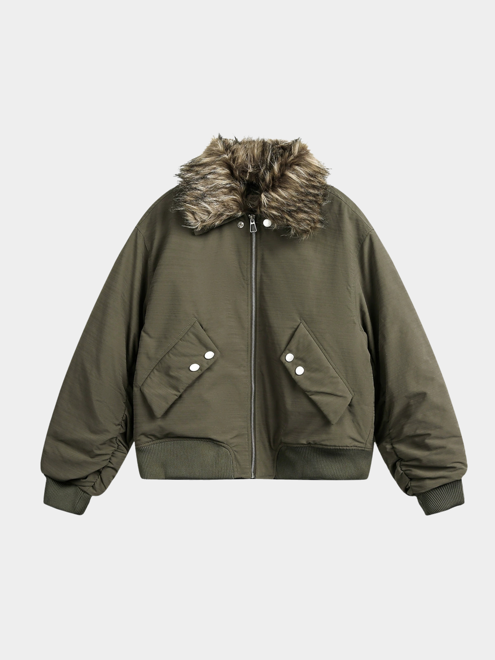 RainShell - Men's Detachable Fur Collar Bomber Jacket