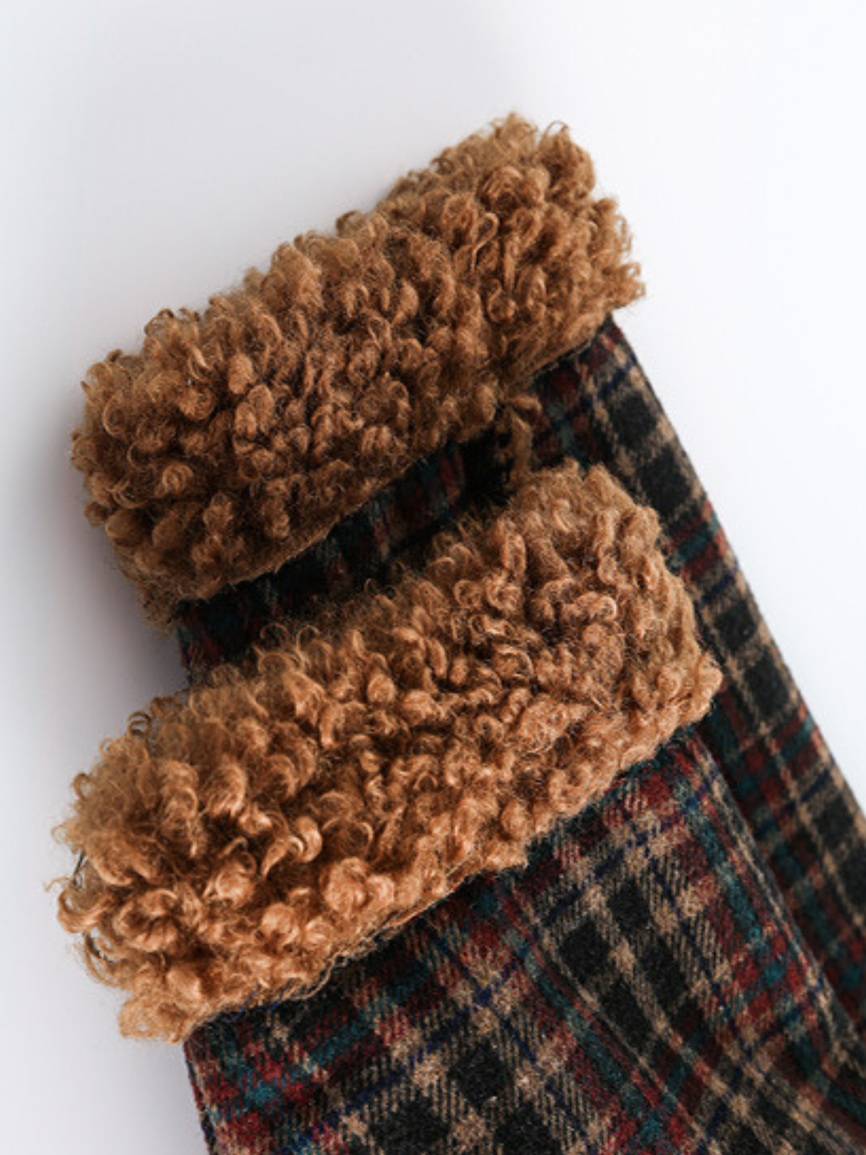 RavenCase - Women‘s Plaid Panel Sherpa-Lined Jacket