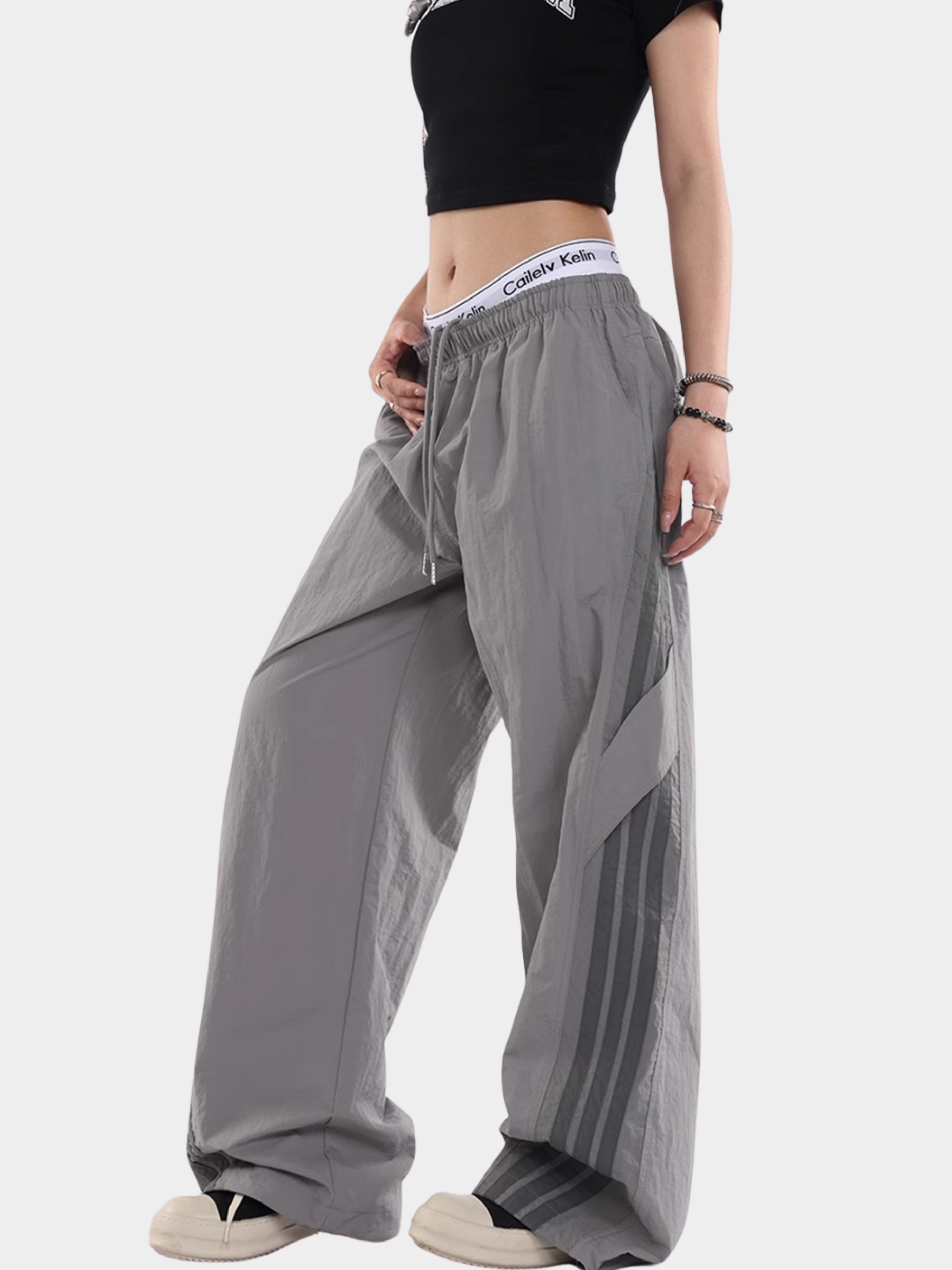 FrostCore - Unisex Wide-Leg Striped Casual Track Pants