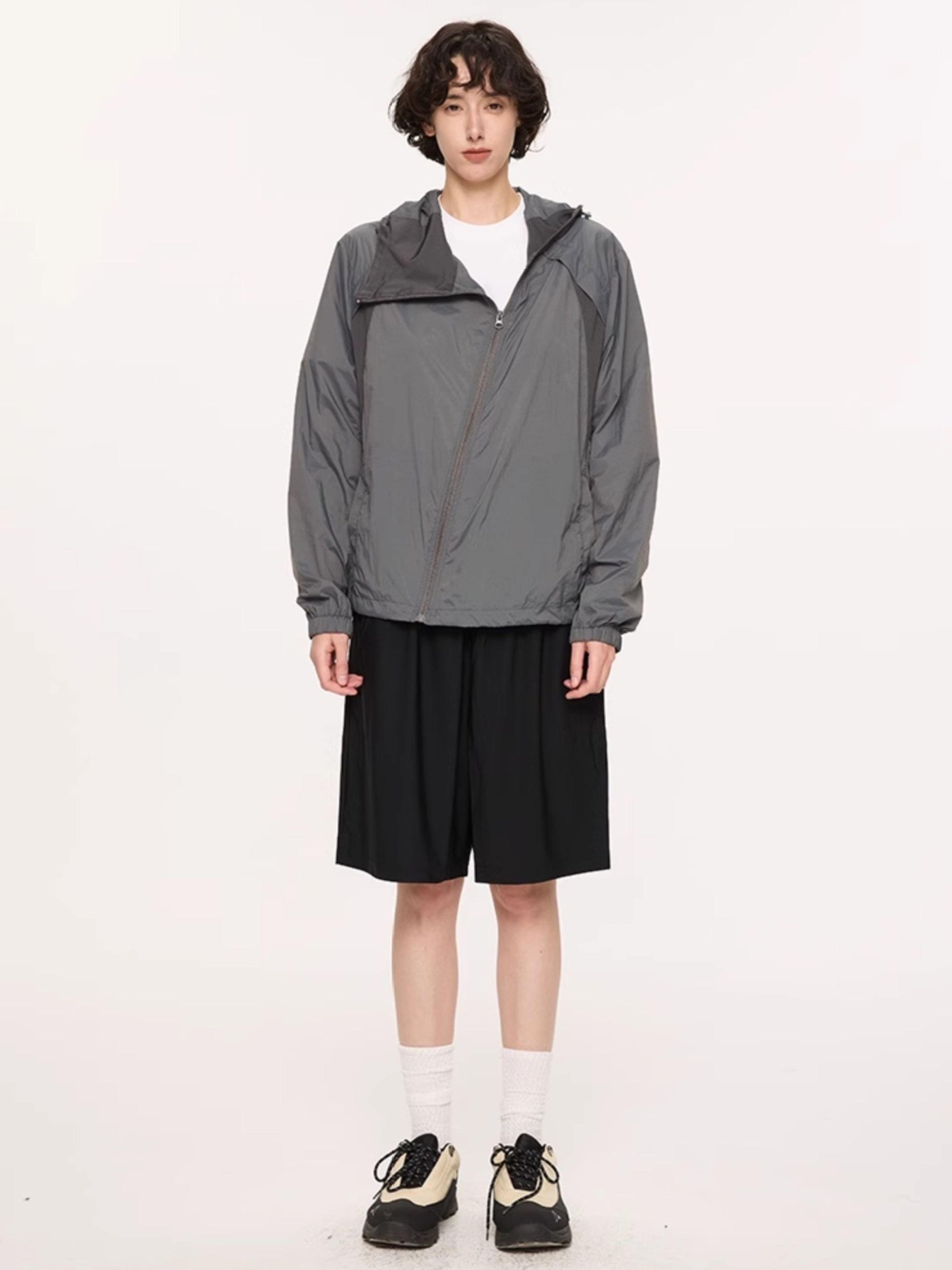 DustBase - Unisex UPF50+ Asymmetrical Zipper Antibacterial Jacket