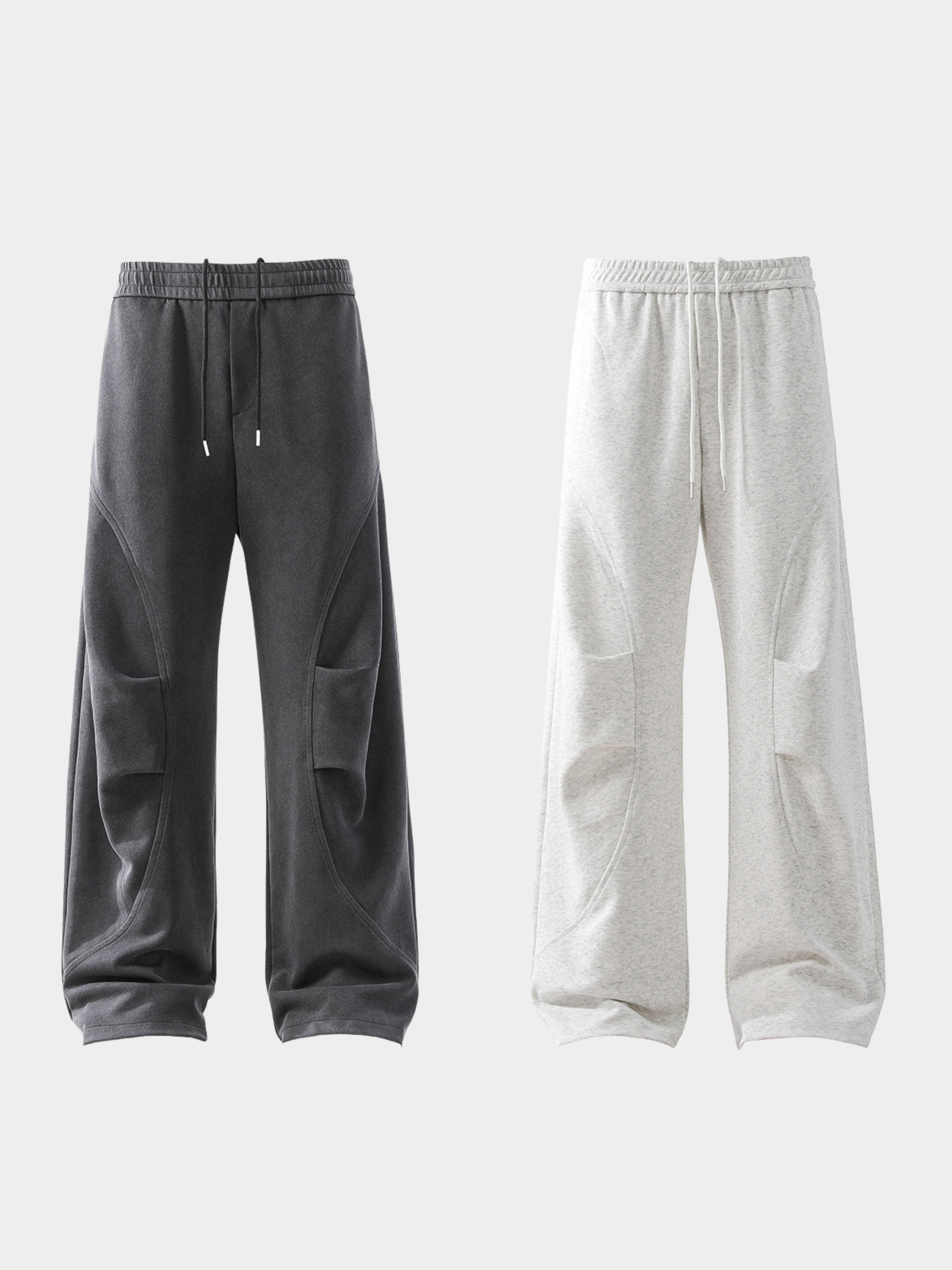 FoxField - Unisex Vintage Creased Straight-Leg Cotton Trousers