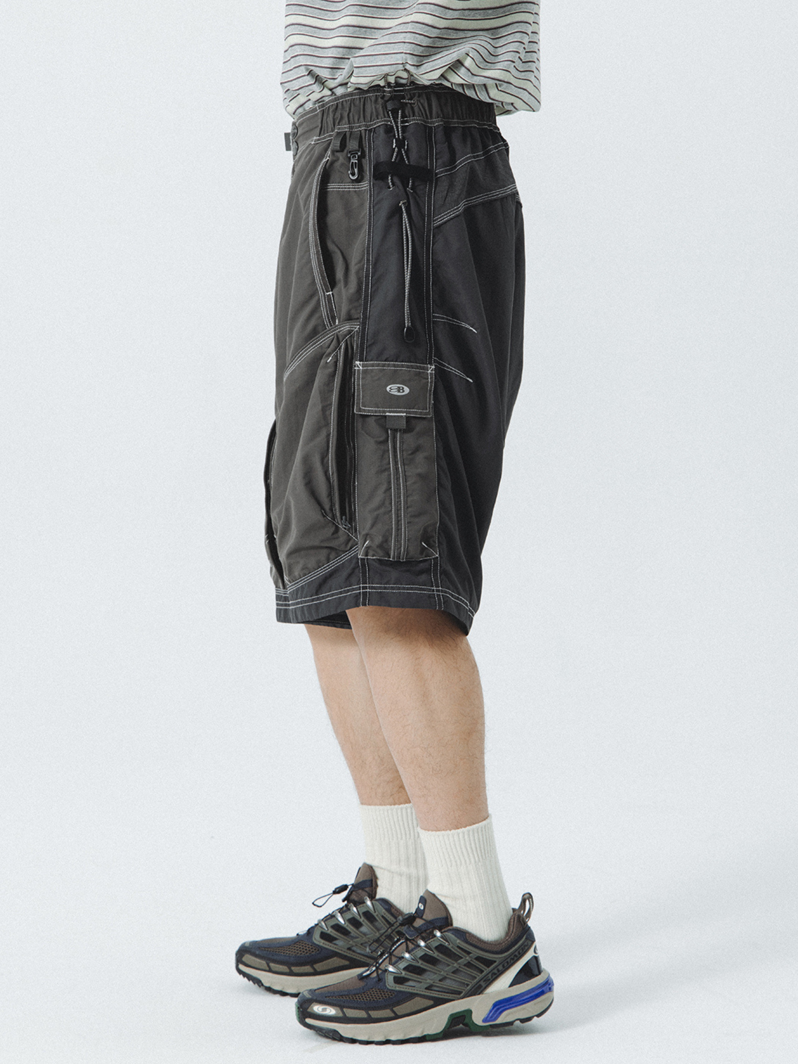 BaseMat - Men's Retro Patchwork 5-Inch Shorts