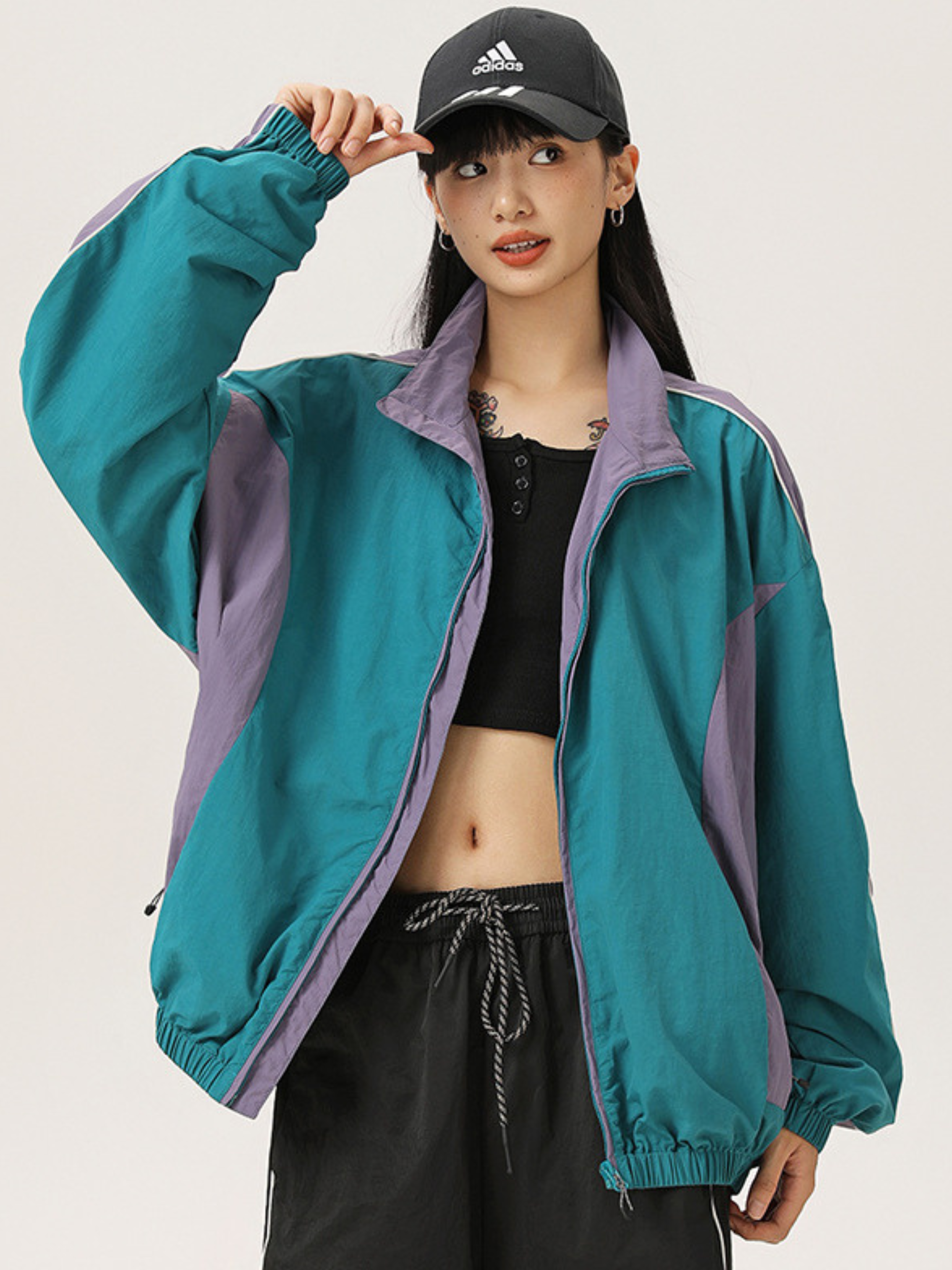 AshDeck - Unisex Oversized Colorblock Waterproof Jacket