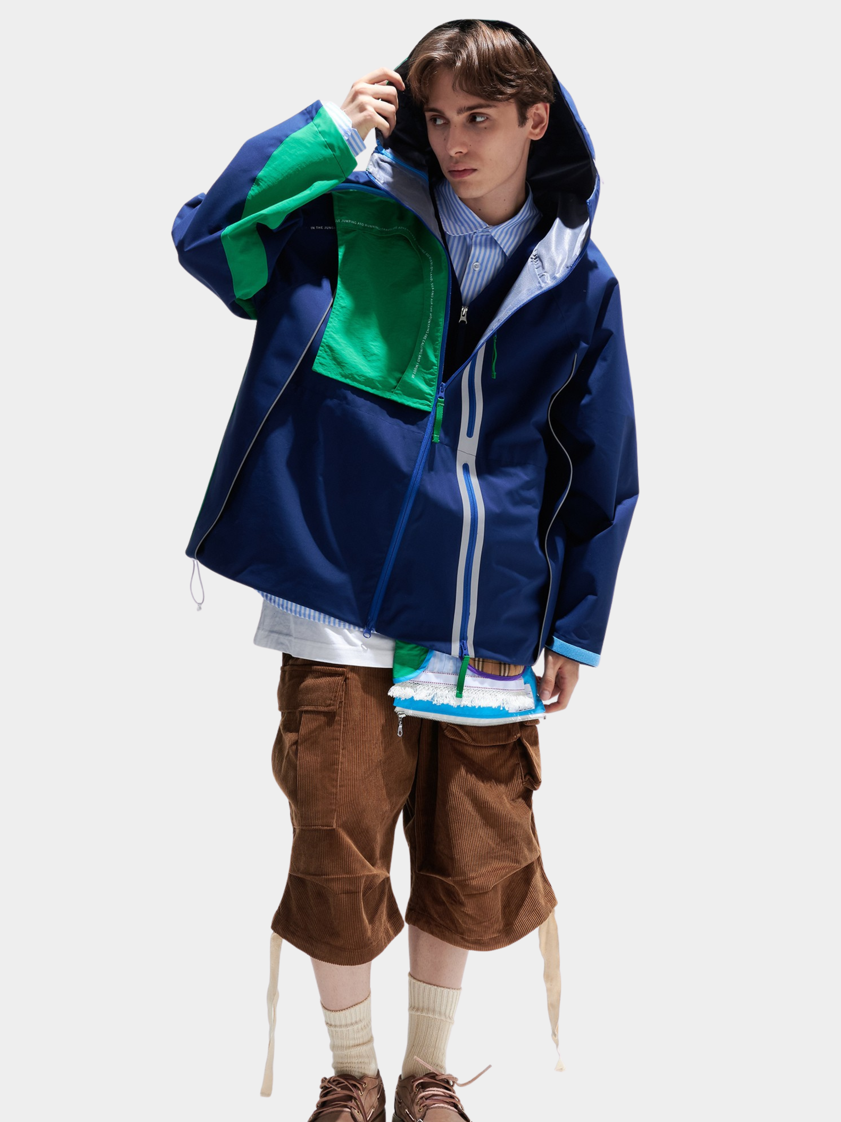 HeatGlove - Unisex Color-Block Layered-Hem Teflon® 3-Proof Jacket