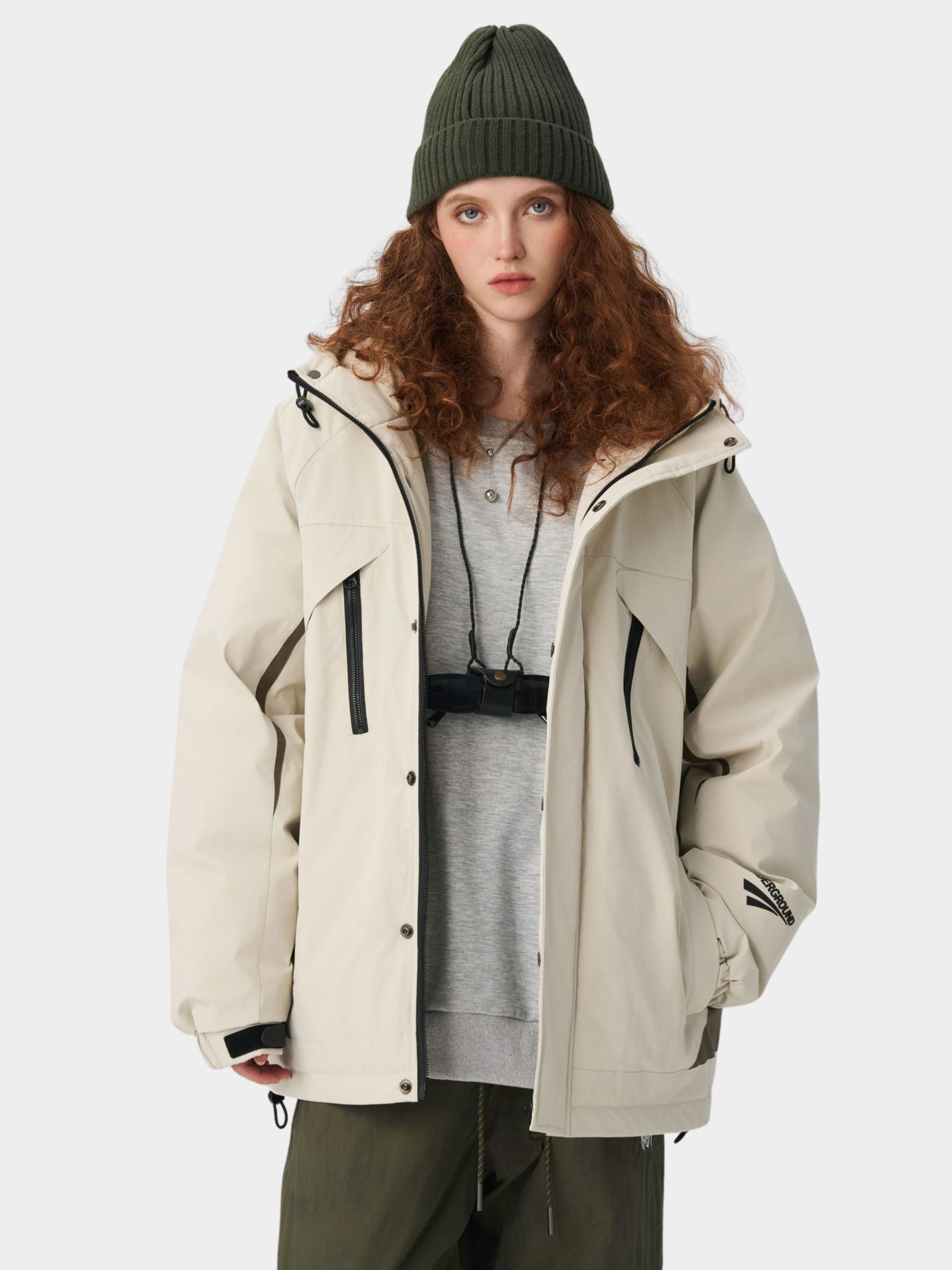 BluffPort - Unisex 90% White Duck Down Oversized Hooded Down Jacket