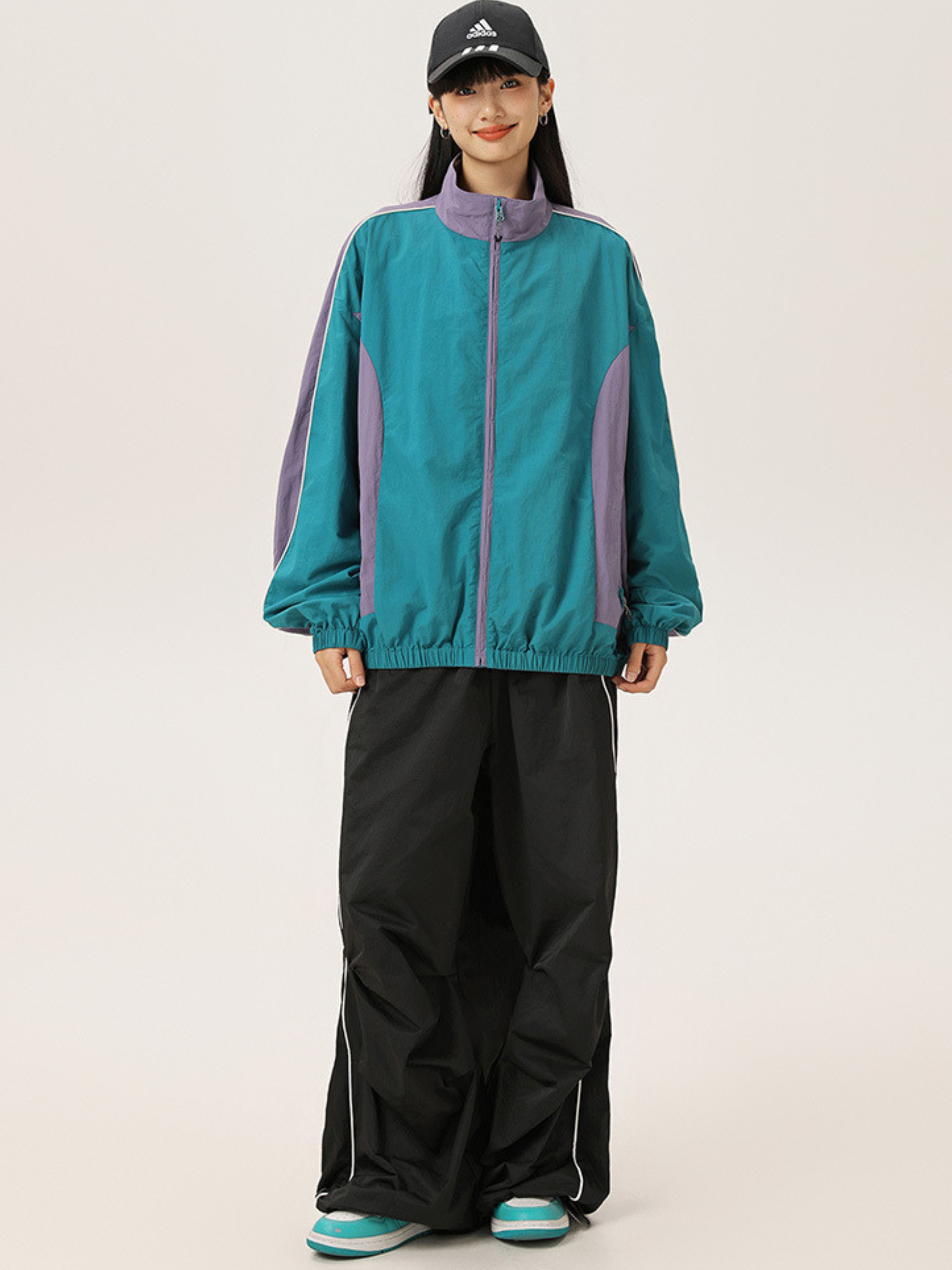 AshDeck - Unisex Oversized Colorblock Waterproof Jacket
