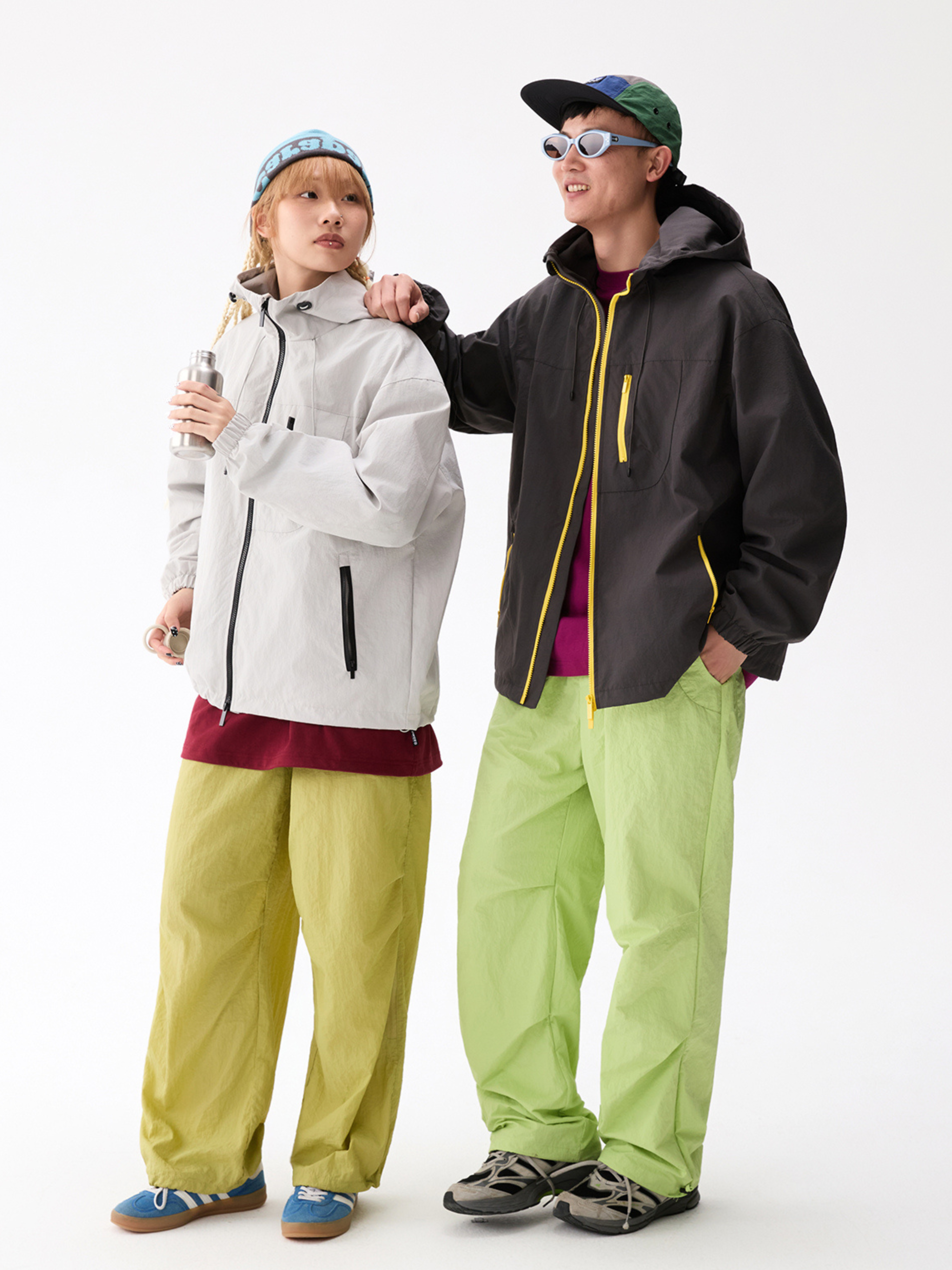 Thunderpeak - Unisex Tech Zip Colorblock Hooded Jacket