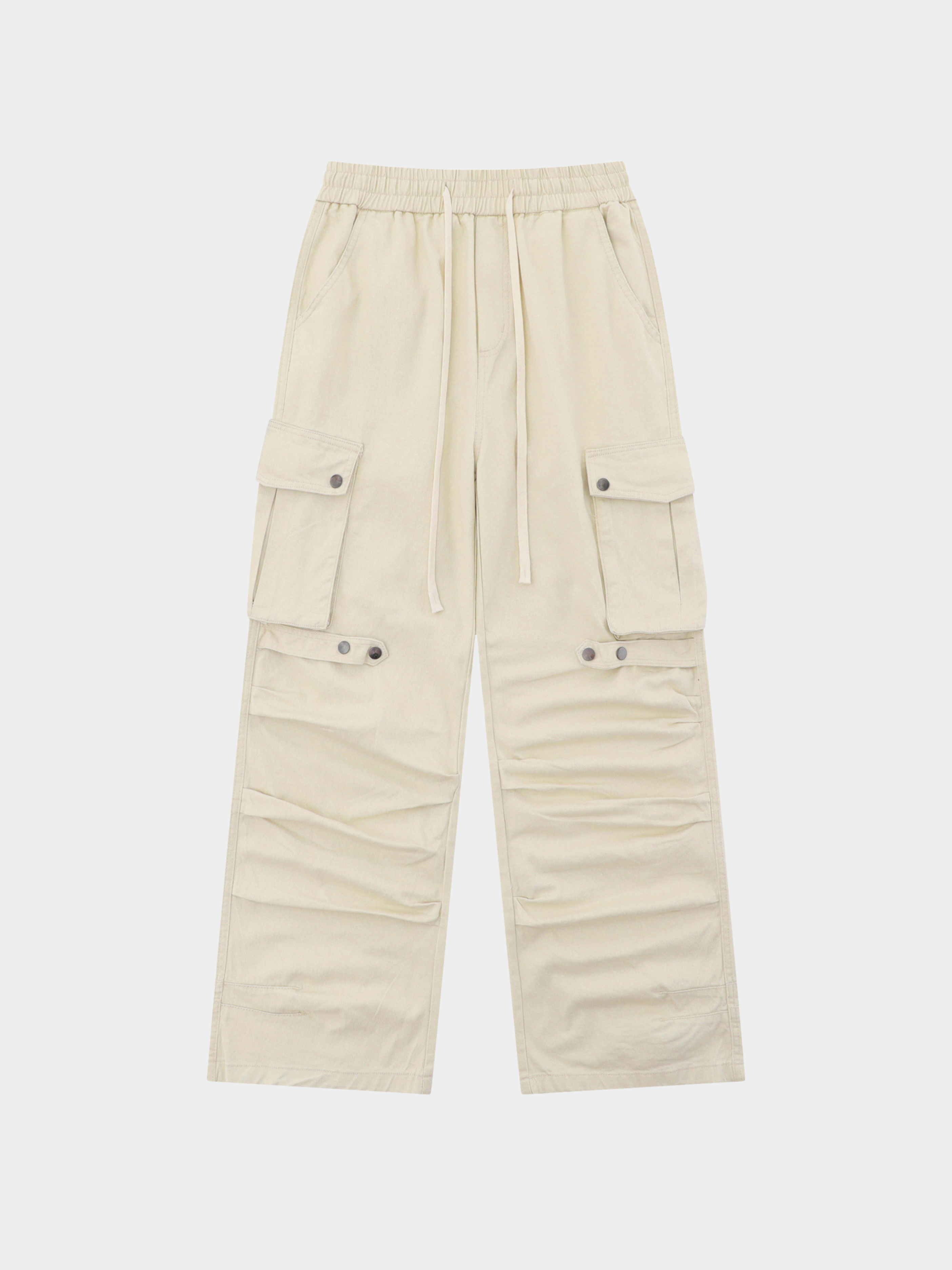 ThornView - Women's Elastic Waist Ruched Cargo Pants
