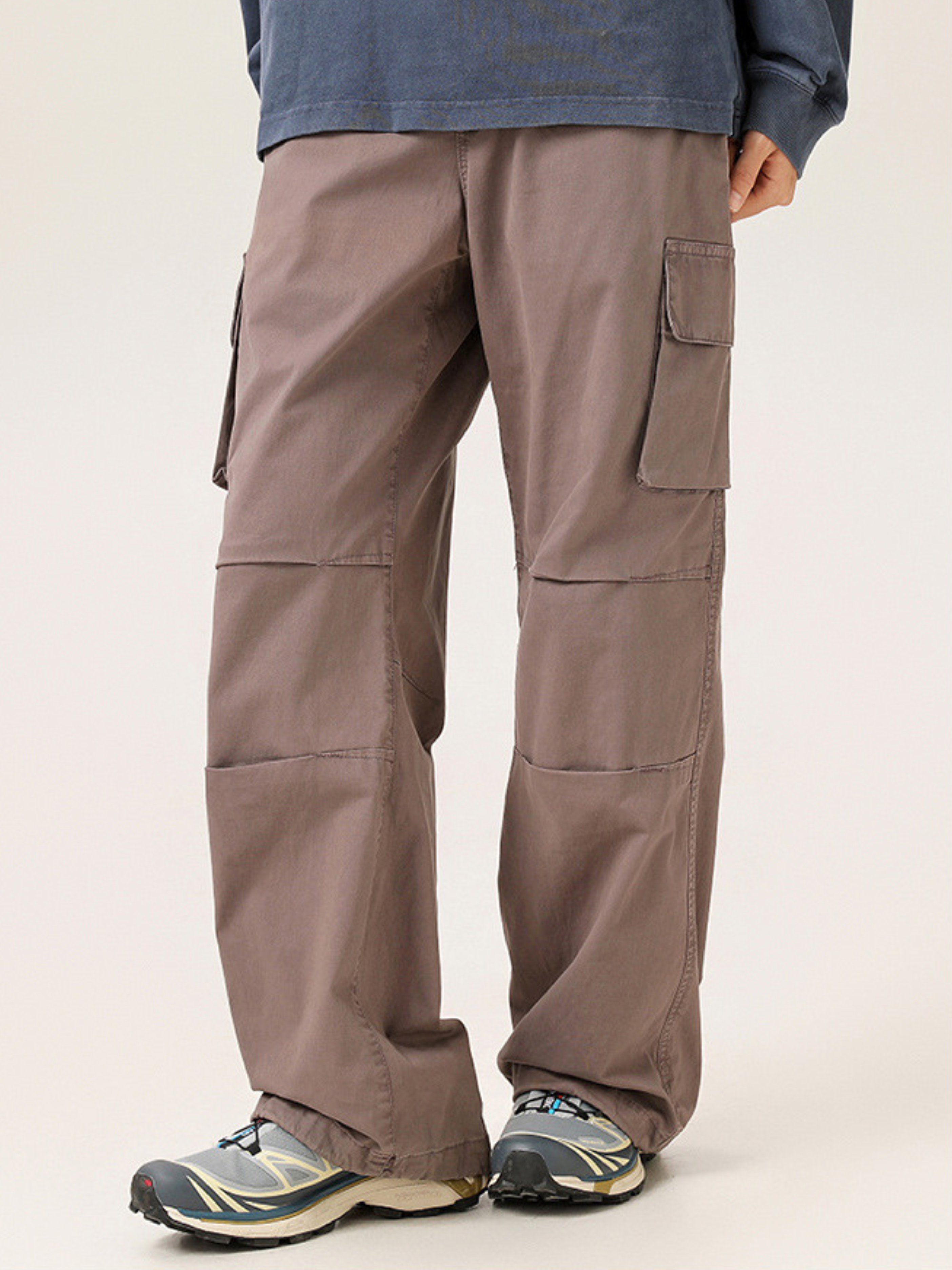 FrostCrate - Unisex Loose Straight-Leg Adjustable Hem Utility Pants