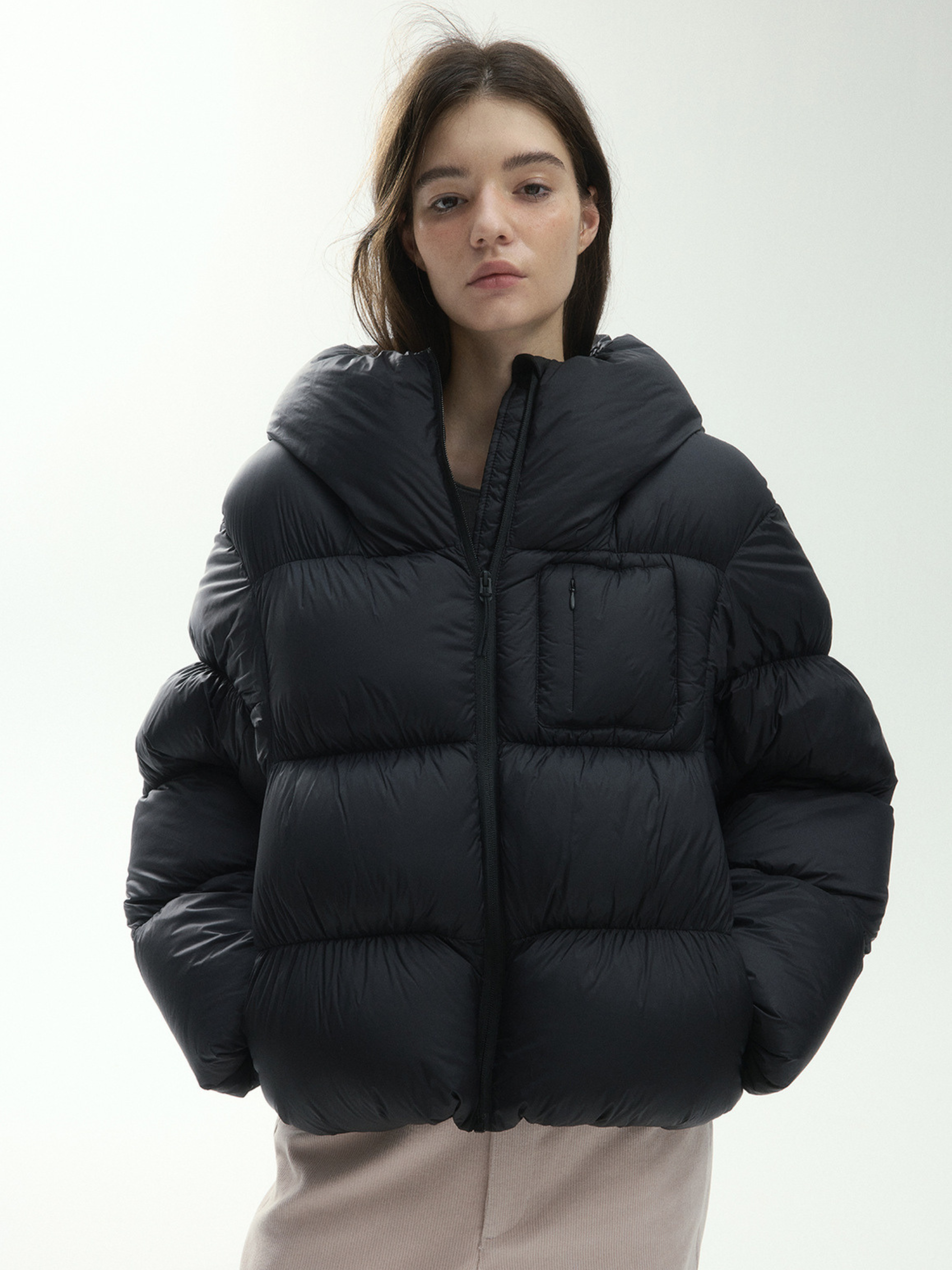 RavenScope - Women’s  90% White Duck Down Puffer Hooded Jacket