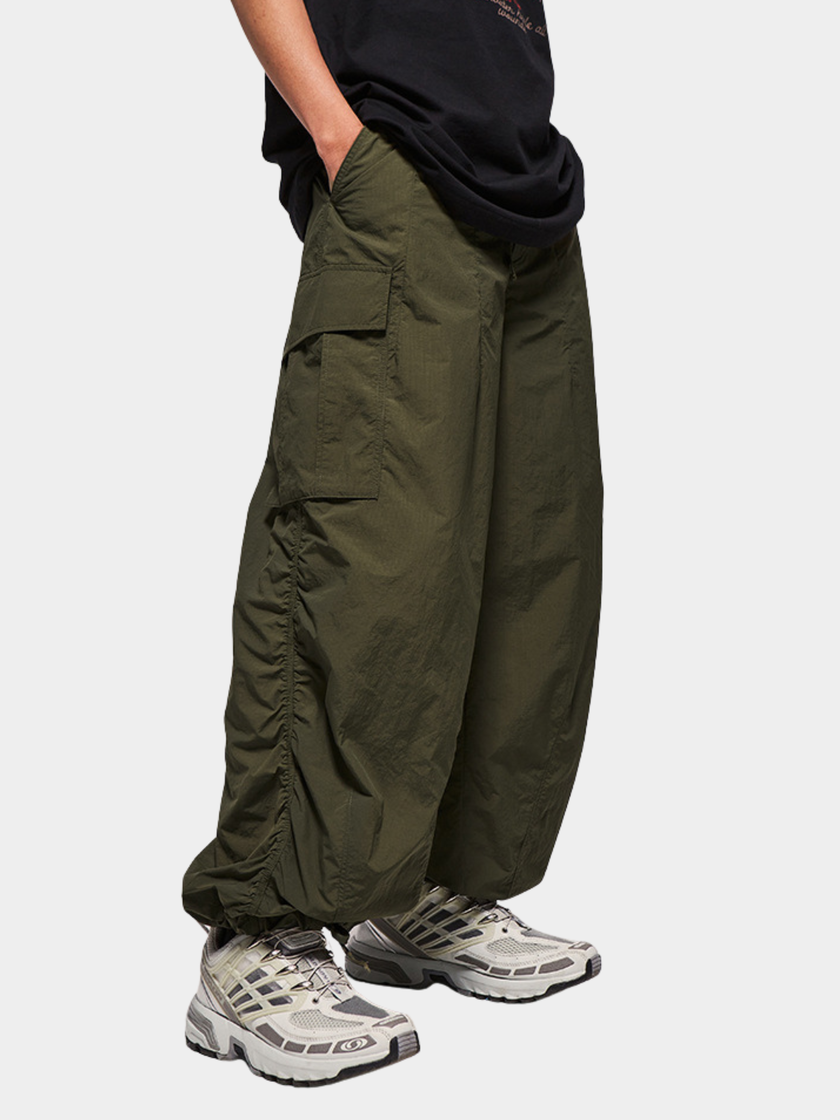 FireChair - Plaid Loose-Fit Utility Wide-Leg Pants