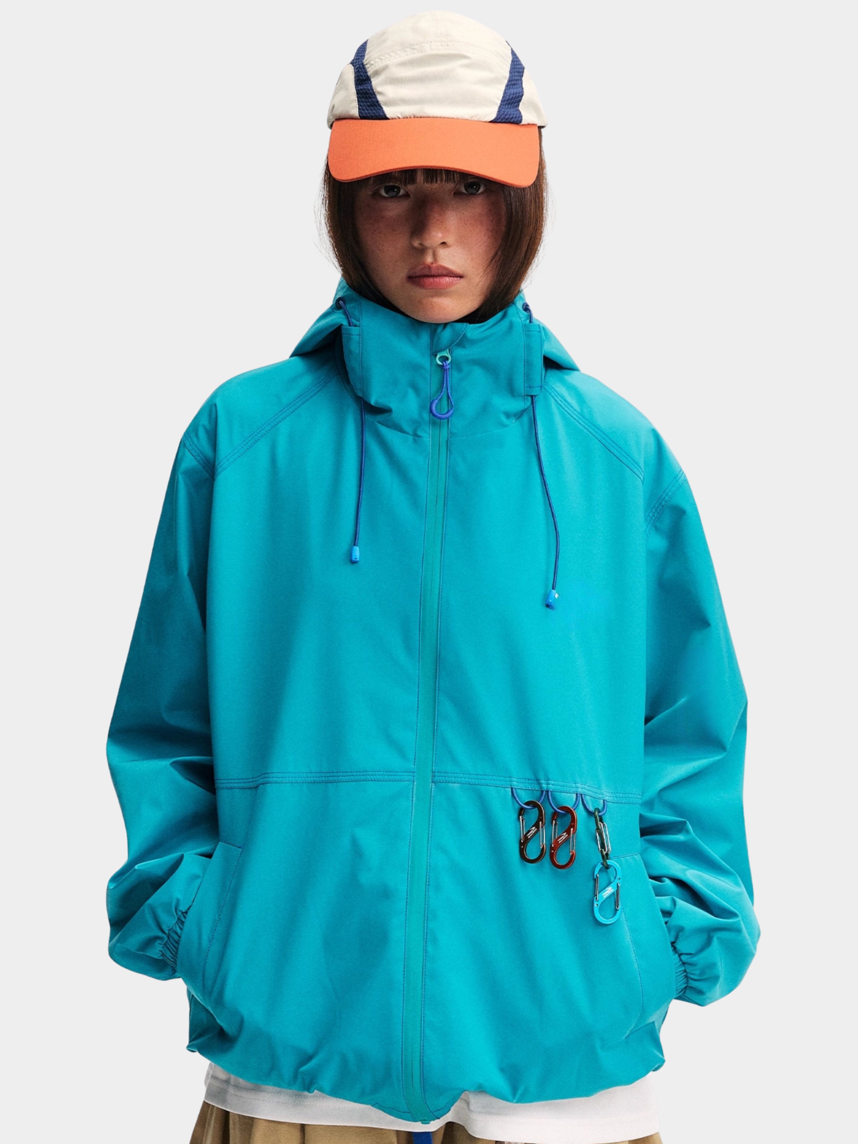 EchoDeck - Unisex Teflon® Triple-Defense Colorblock Drawstring Jacket