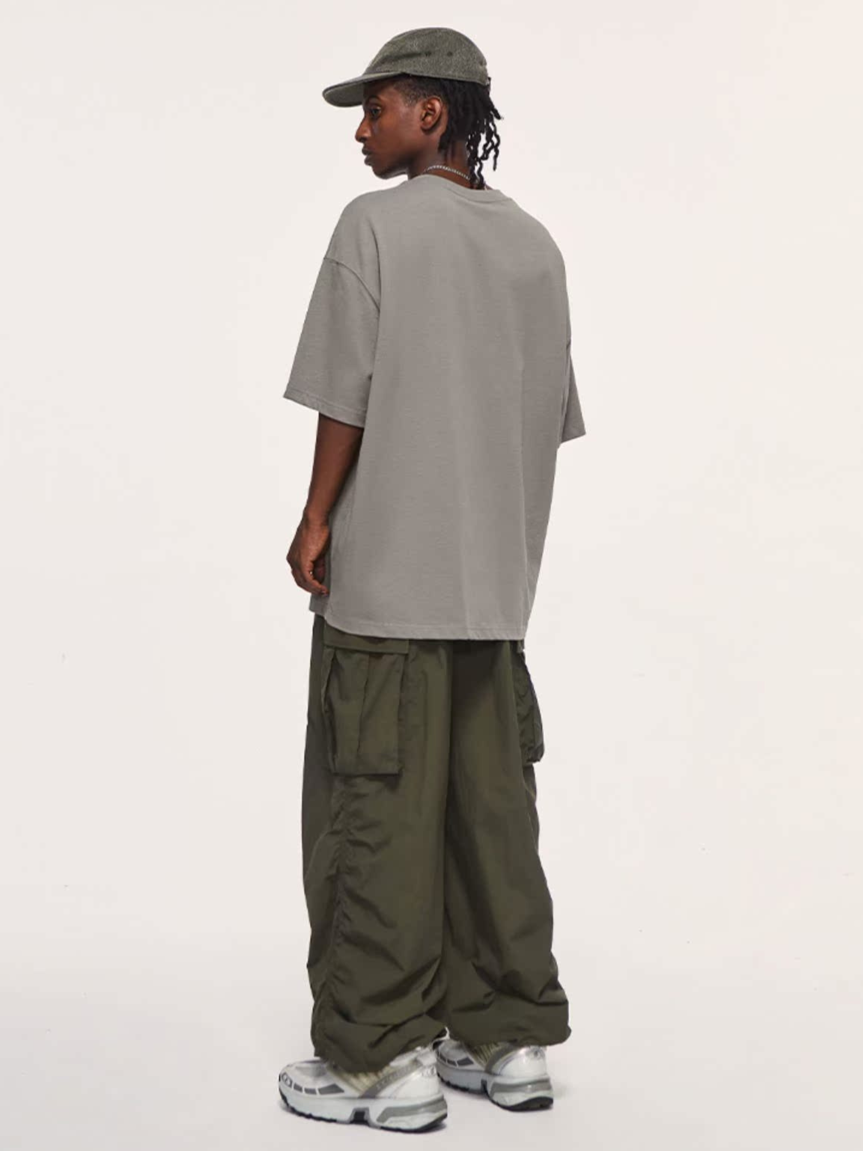 FireChair - Plaid Loose-Fit Utility Wide-Leg Pants
