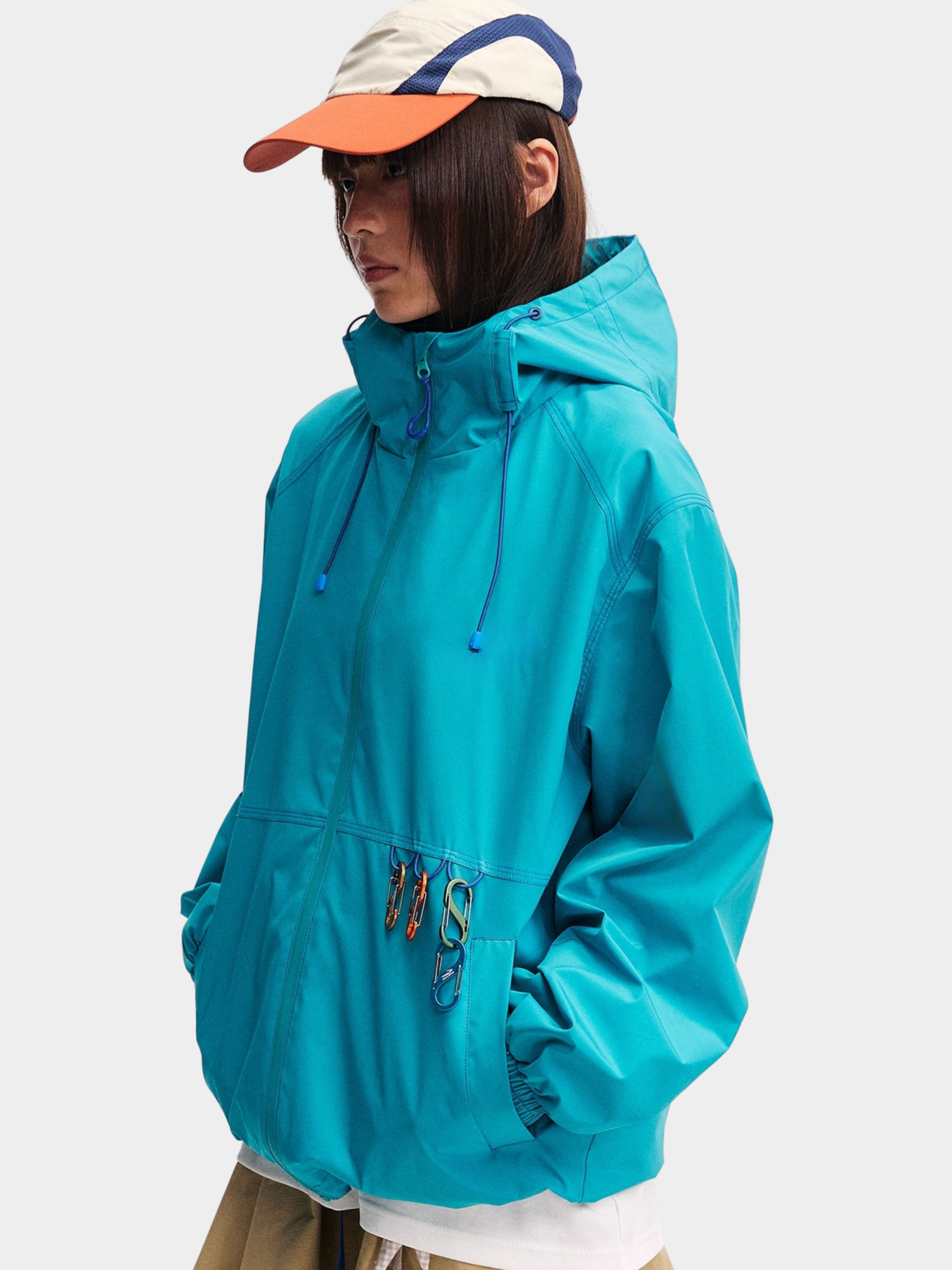 EchoDeck - Unisex Teflon® Triple-Defense Colorblock Drawstring Jacket