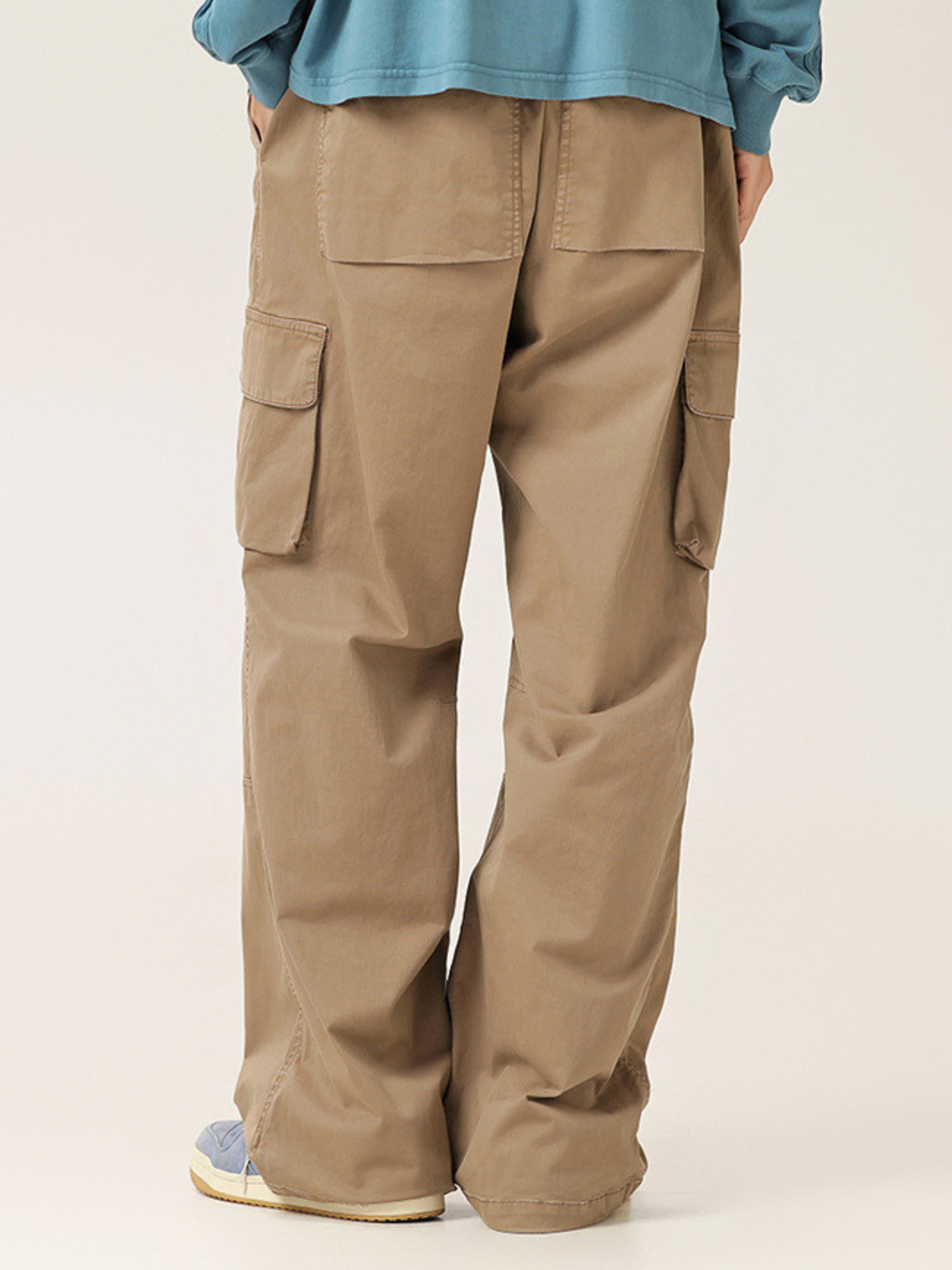 FrostCrate - Unisex Loose Straight-Leg Adjustable Hem Utility Pants