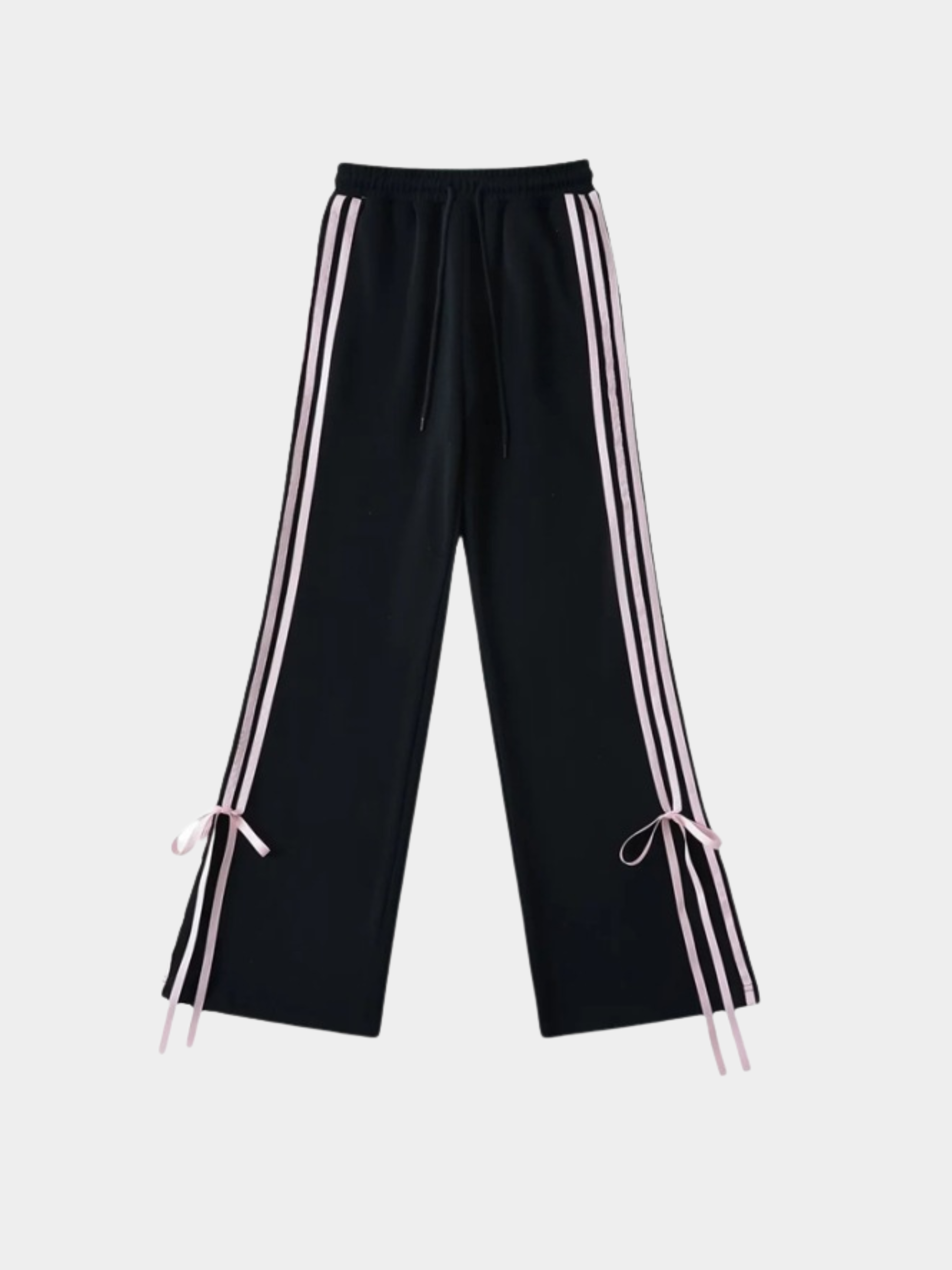 ThornSet - Women's Elastic Waist Side Stripe Straight-Leg Pants