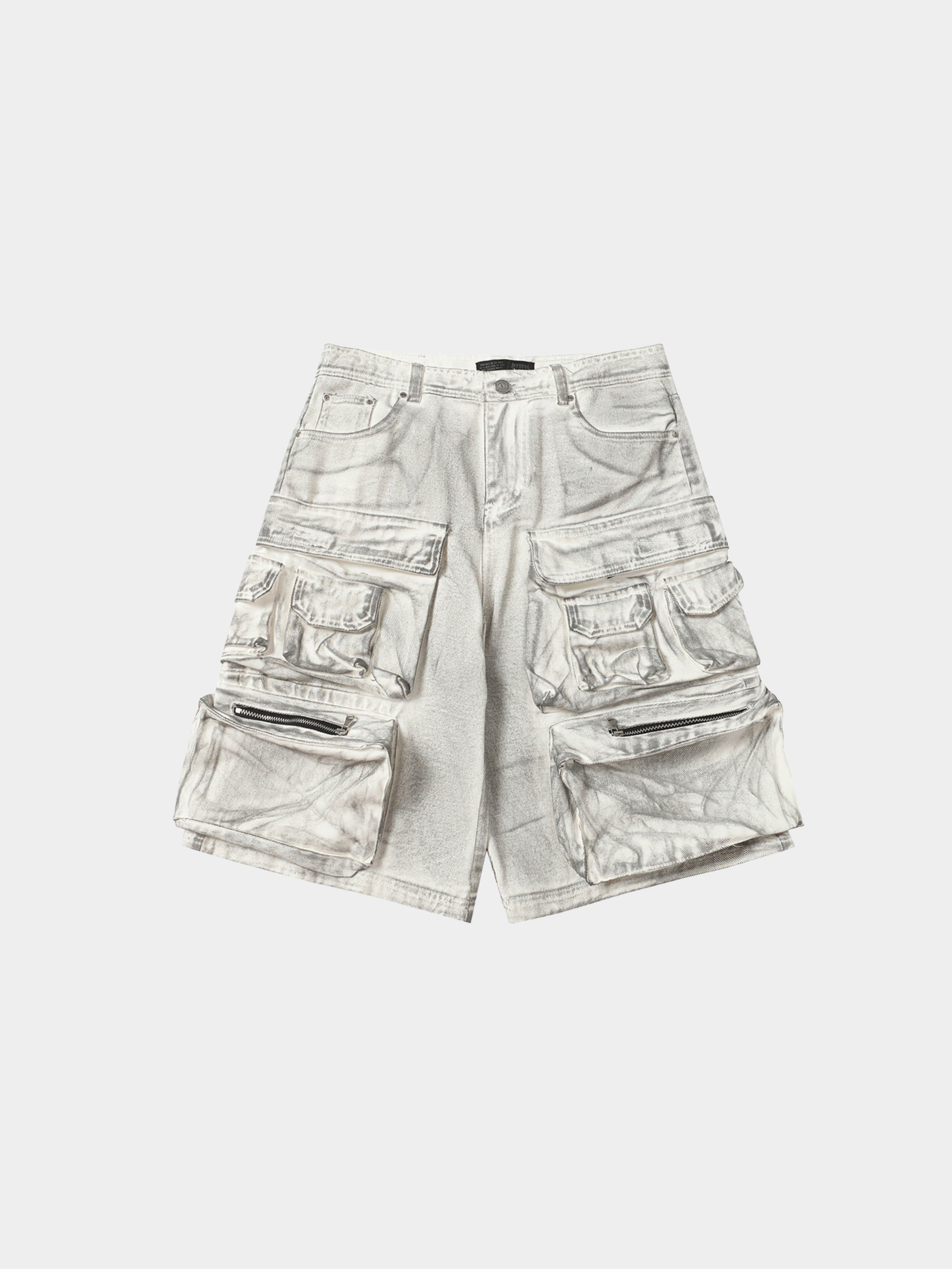 BaseSeat - Men's Distressed Dye Unique Shorts