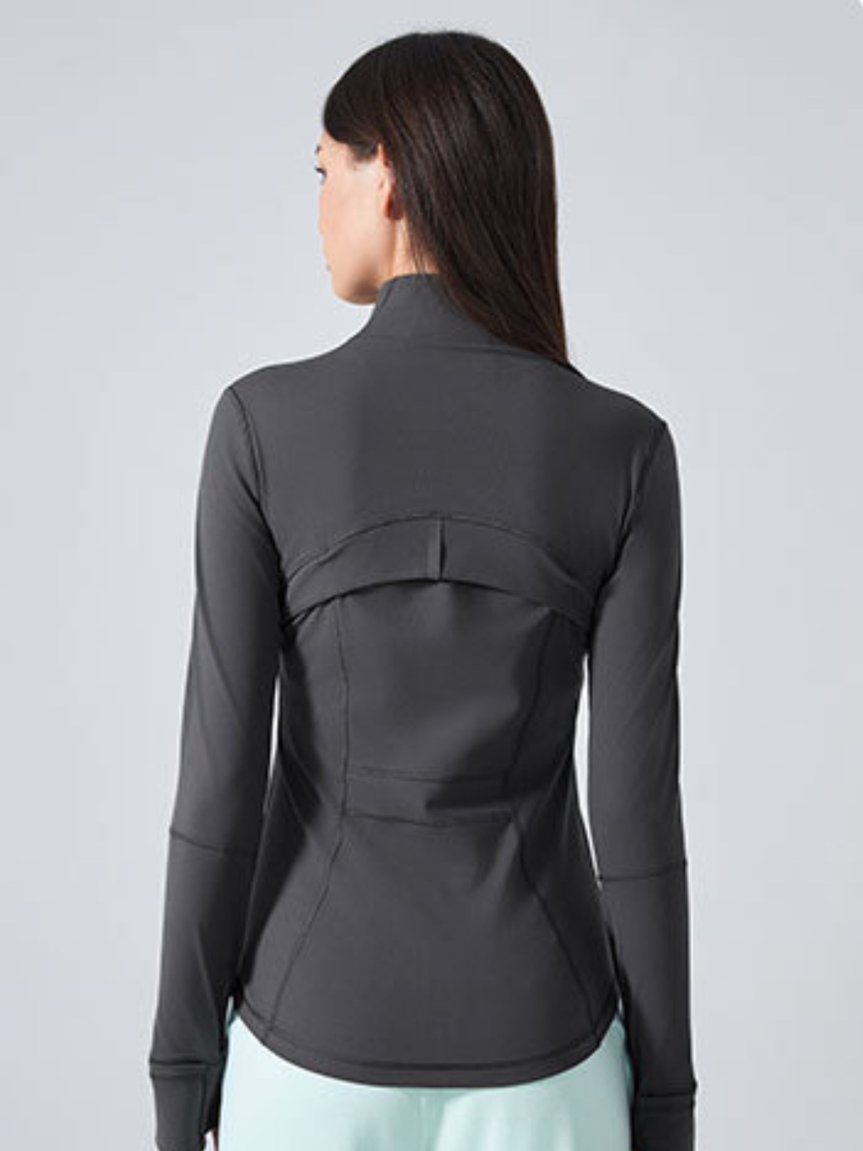 MesaPeak - Women's Fleece-Lined Slim-Fit Yoga Jacket with Thumbholes