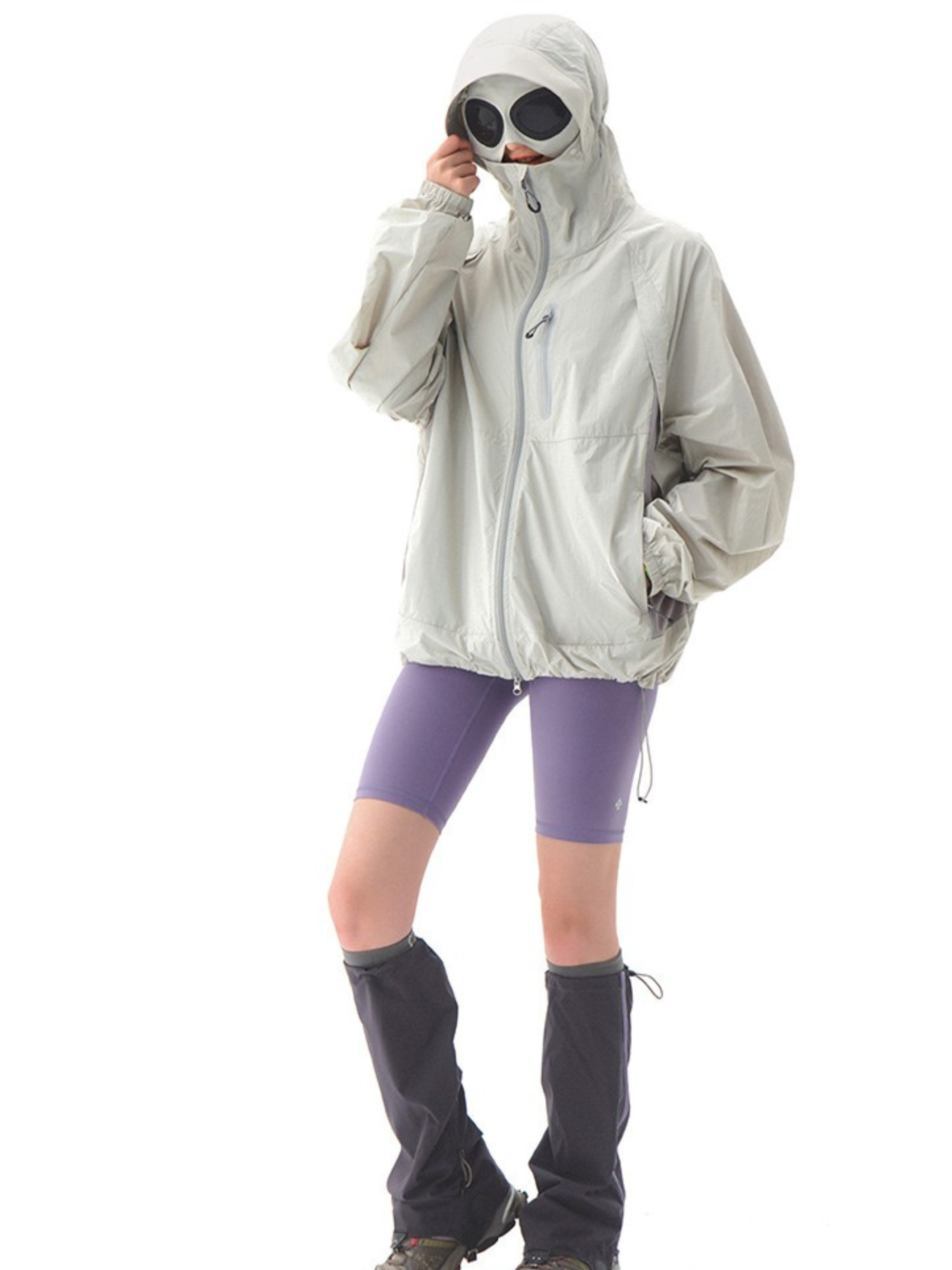 CampCoat - Unisex UPF 100+ Detachable Goggle Face-Shield Sun Jacket