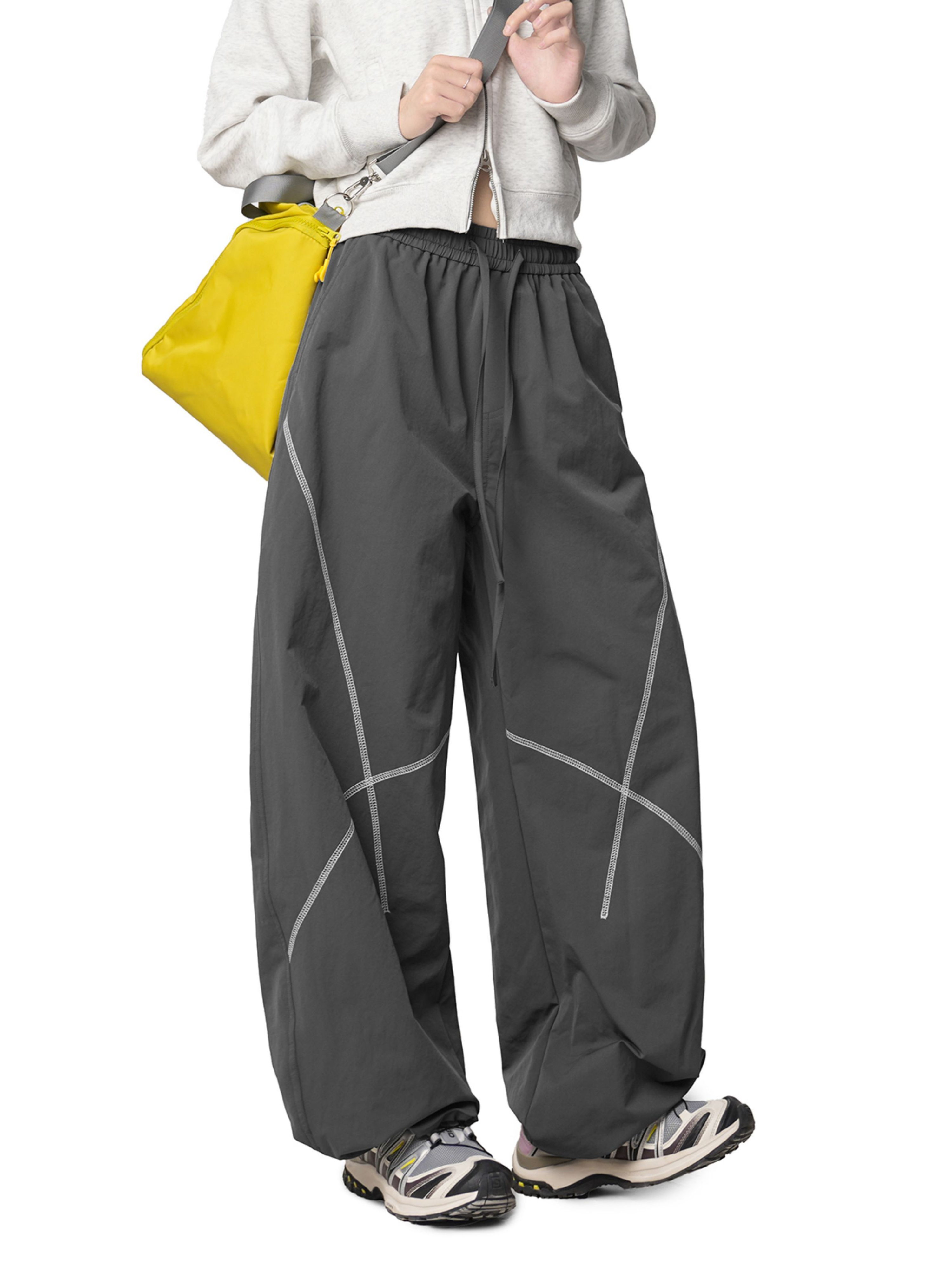 FrostDash - Unisex Loose Colorblock Hasso Stitch Pants
