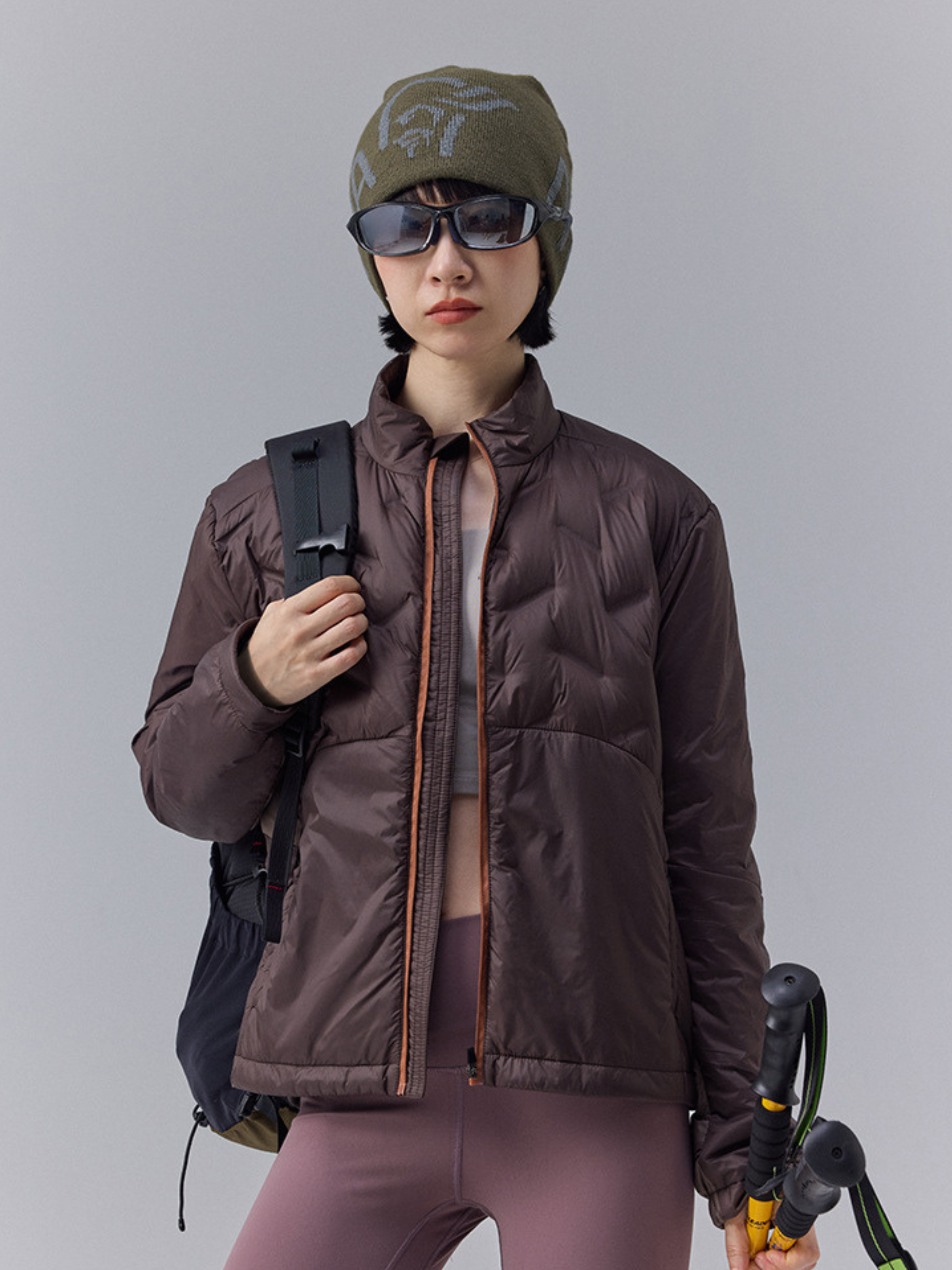 DryBench - Unisex Spliced Collar Outdoor Down Jacket