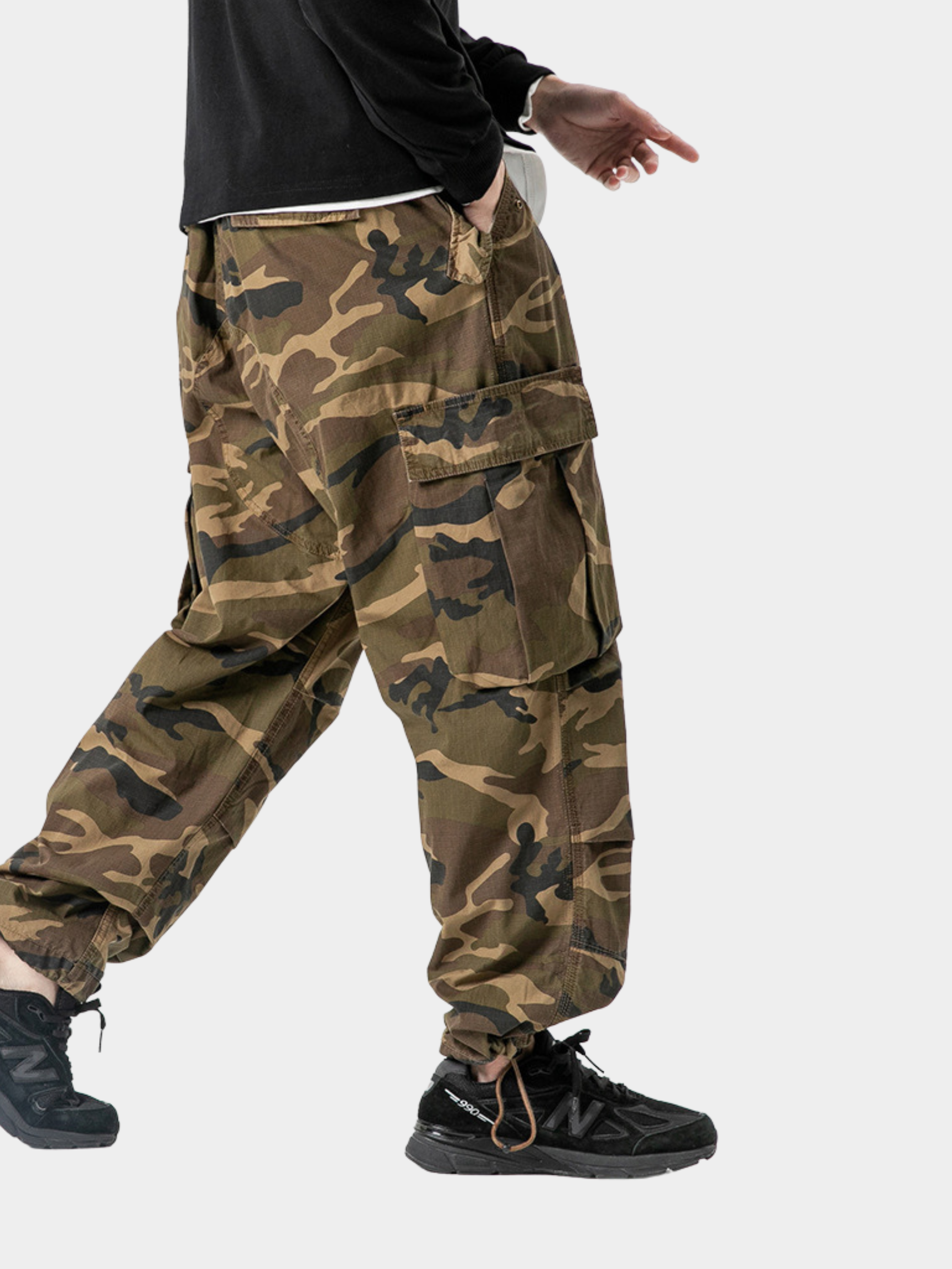 GripGlove - Men's Relaxed Fit Camo Cargo Pants