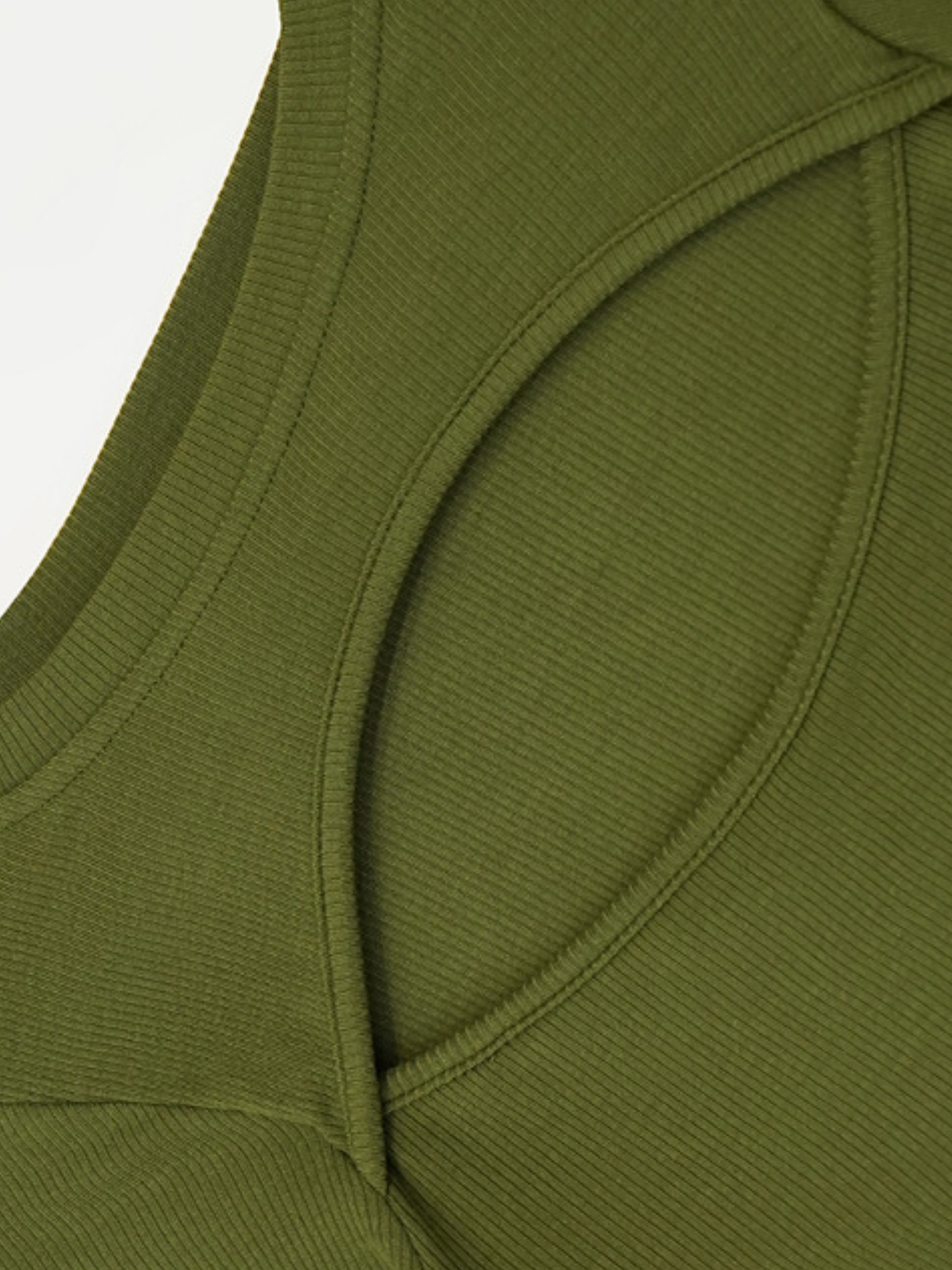 Ashbluff - Women's Hollow-Out Knit Built-In Bra Pads Base Layer Top