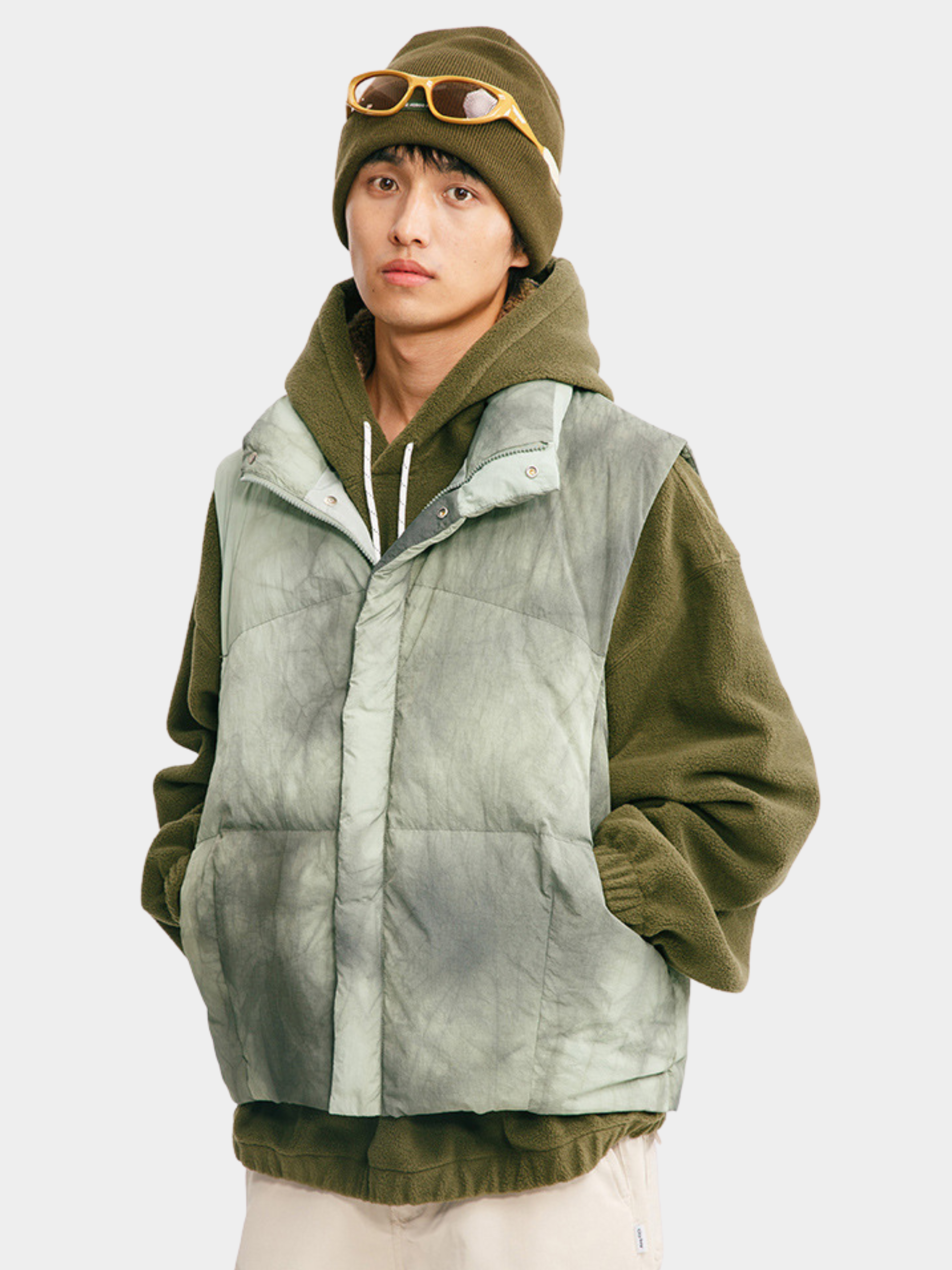 BluffTop - Unisex 90% White Duck Down Hand-Dyed Waterproof Down Vest