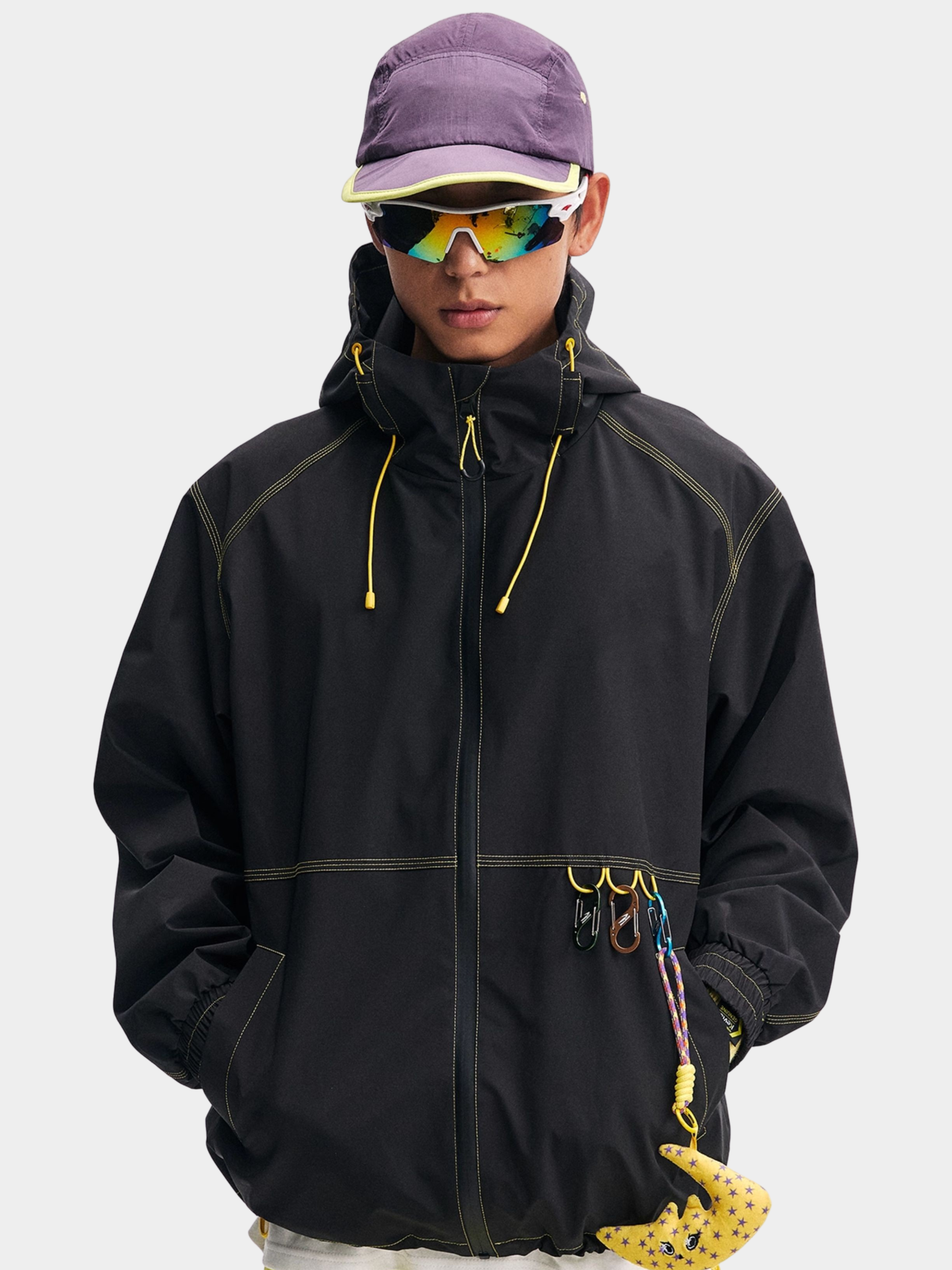 EchoDeck - Unisex Teflon® Triple-Defense Colorblock Drawstring Jacket