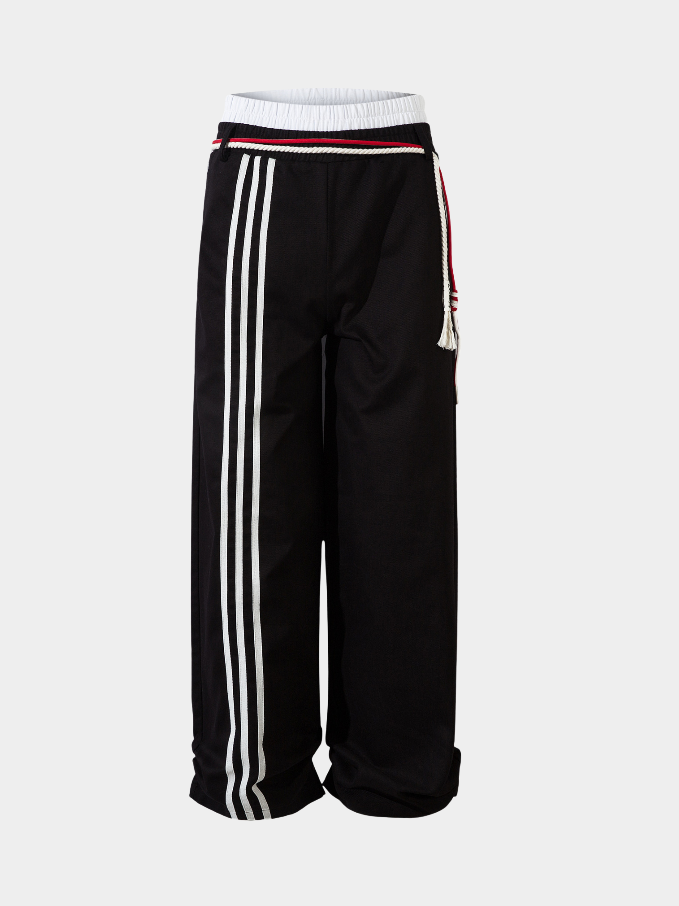 FoxCase - Unisex American Casual Stripe Panel Straight-Leg Track Pants