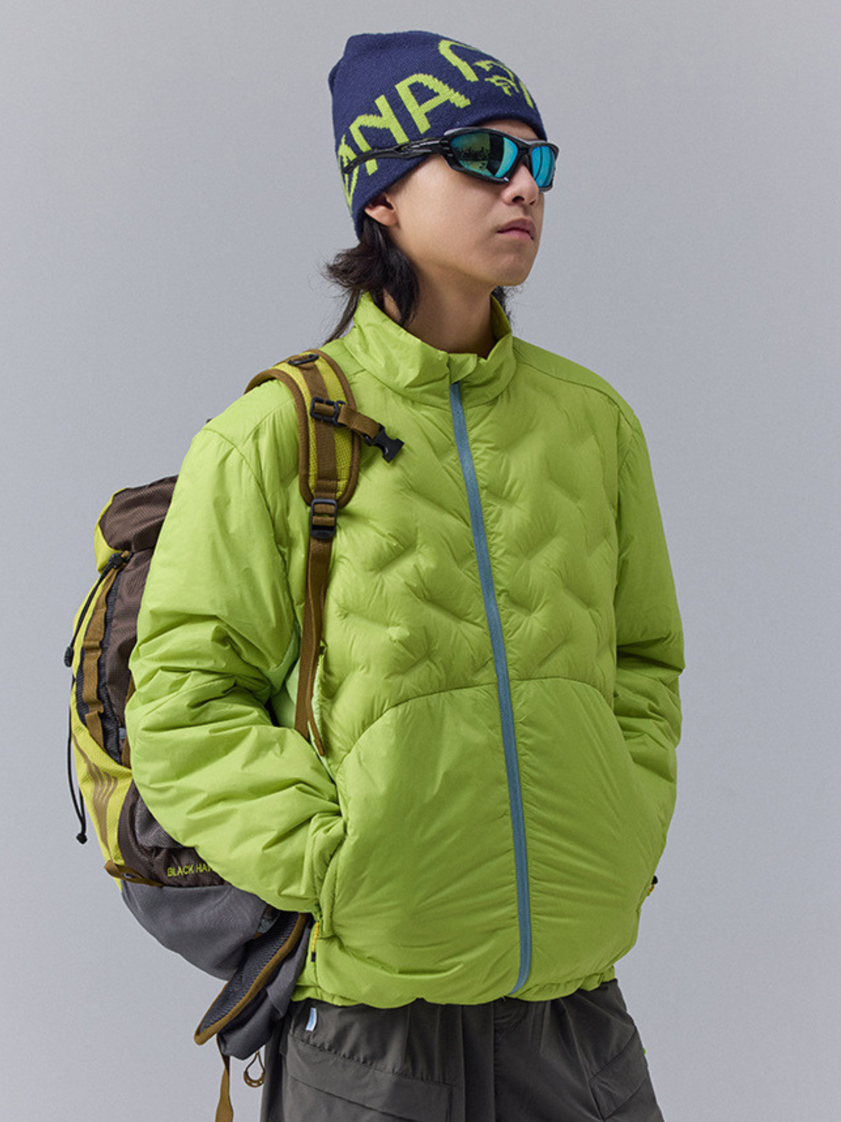 DryBench - Unisex Spliced Collar Outdoor Down Jacket