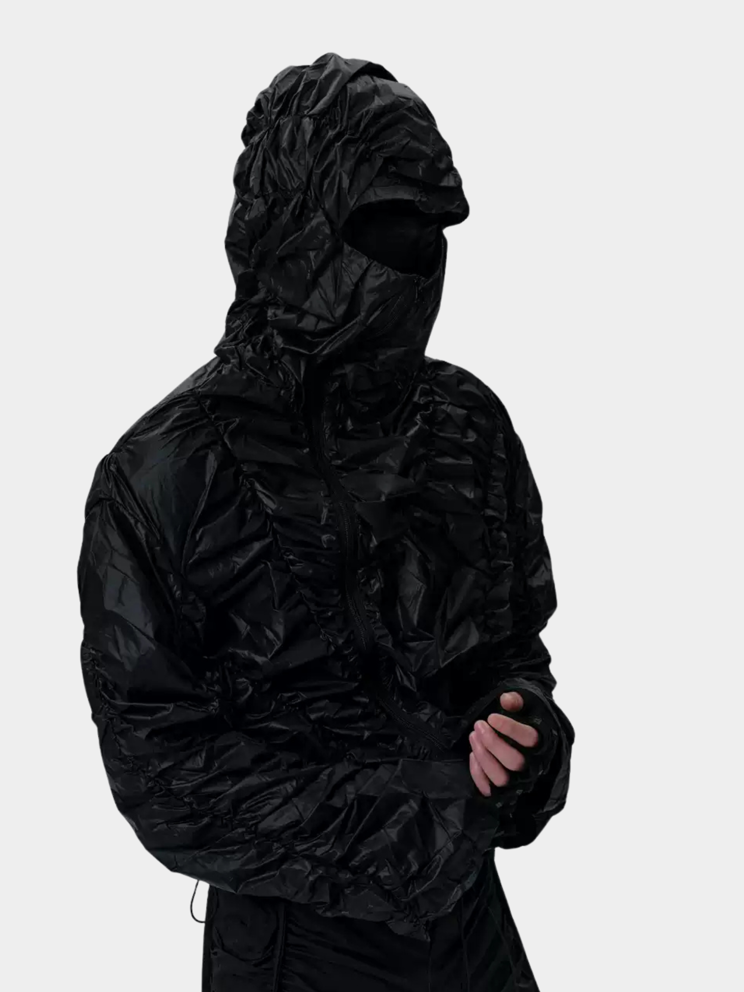 CampBox - Men's Wrinkled Hooded Lightweight Jacket