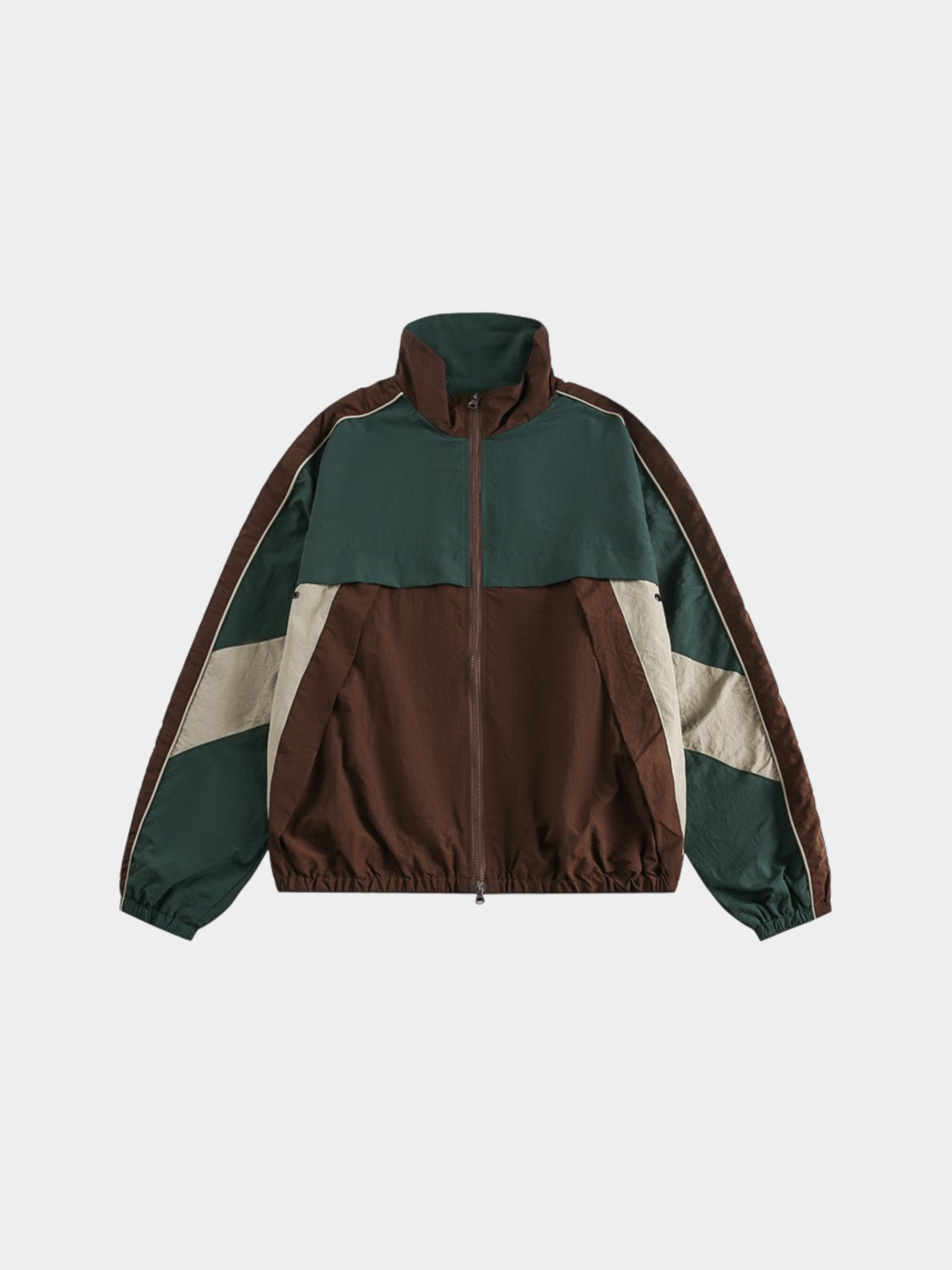 EcoFlask - Men's Retro Colorblock Stand Collar Jacket
