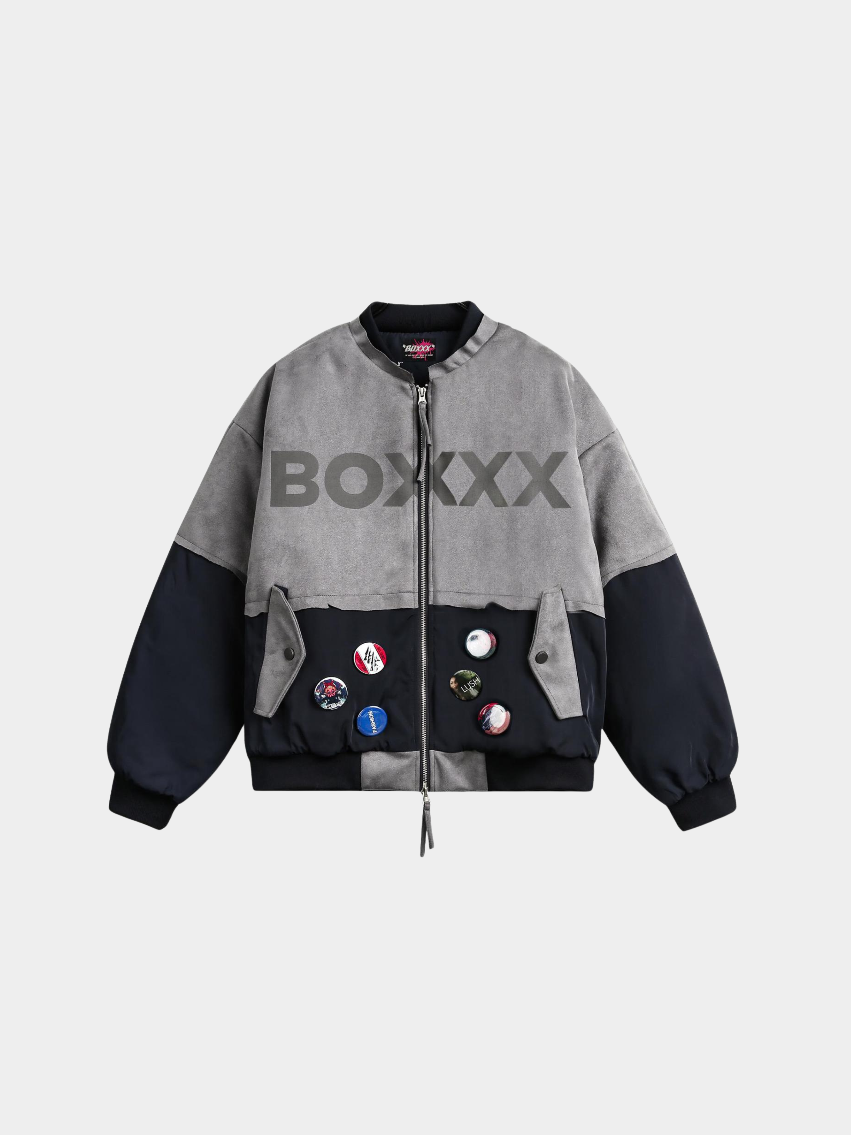 BluffTote - Men's Asymmetrical Panel Badge Padded Jacket