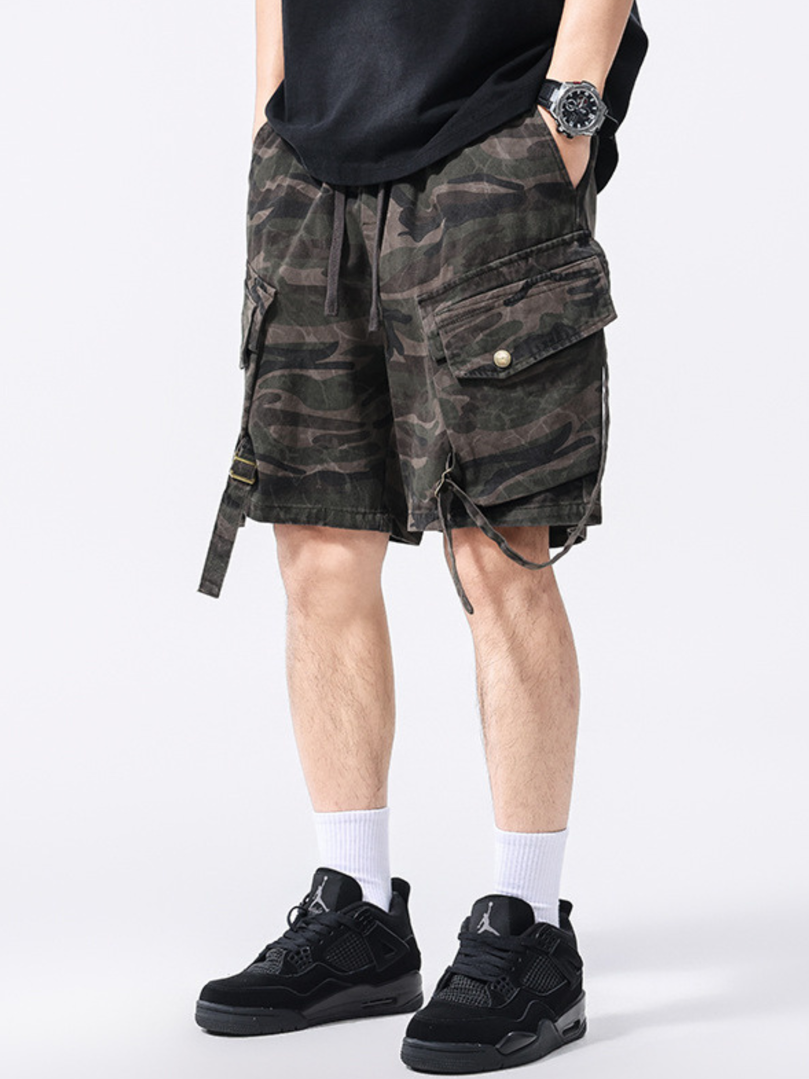 BasePack - Men's Camouflage Cargo Shorts