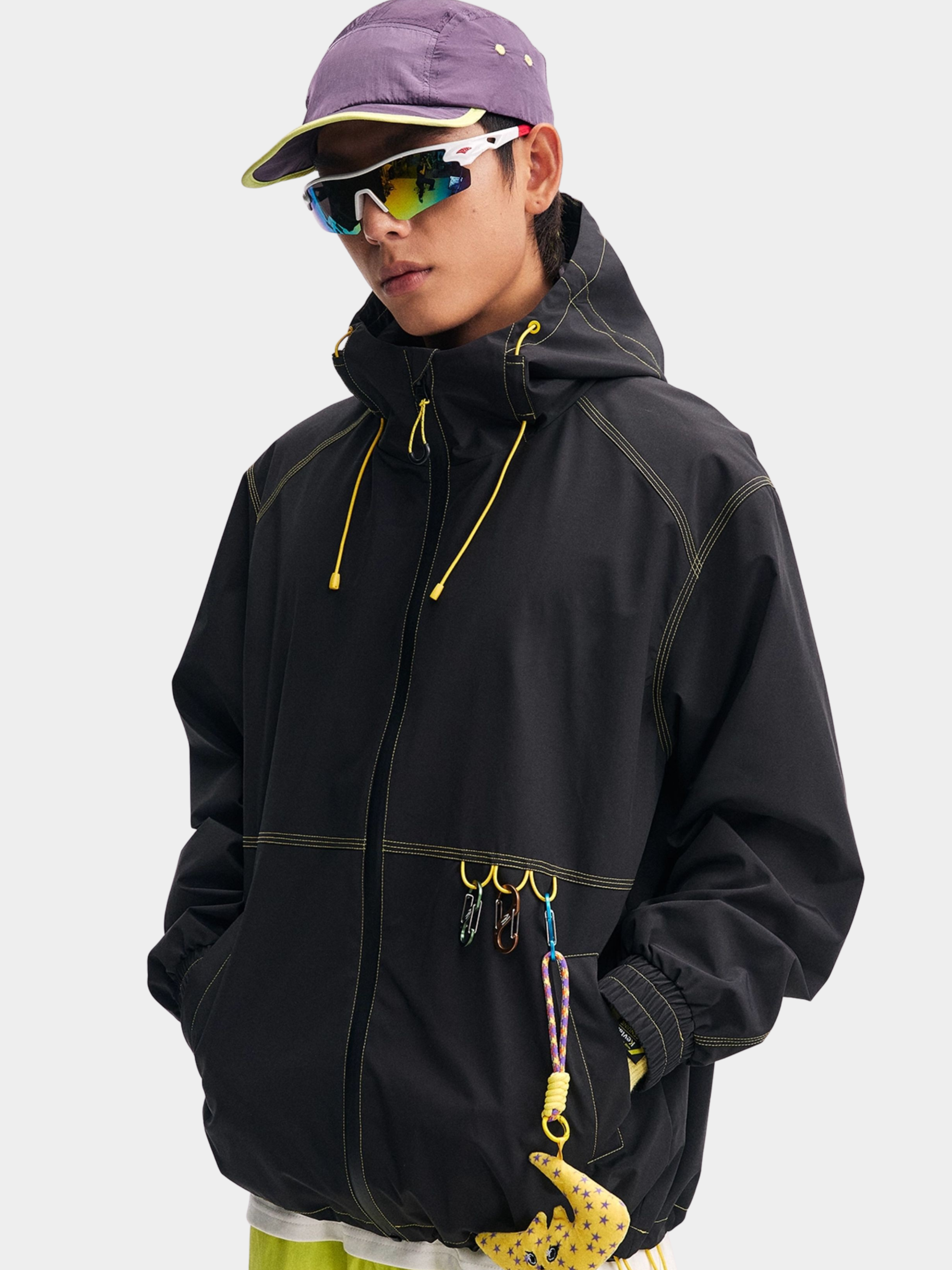 EchoDeck - Unisex Teflon® Triple-Defense Colorblock Drawstring Jacket