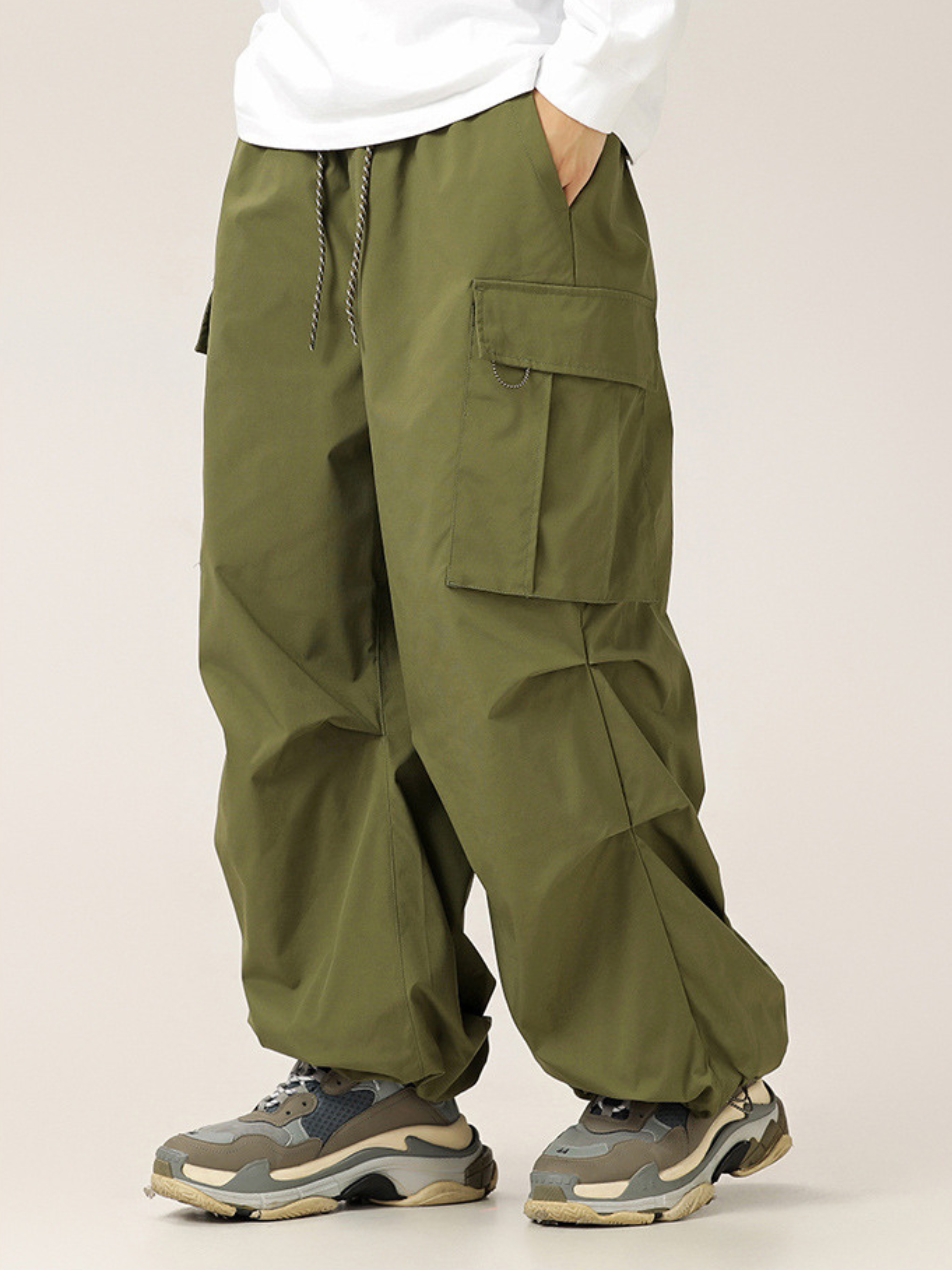 EagleScope - Unisex Retro Utility Embroidered Cargo Pants with Adjustable Hem