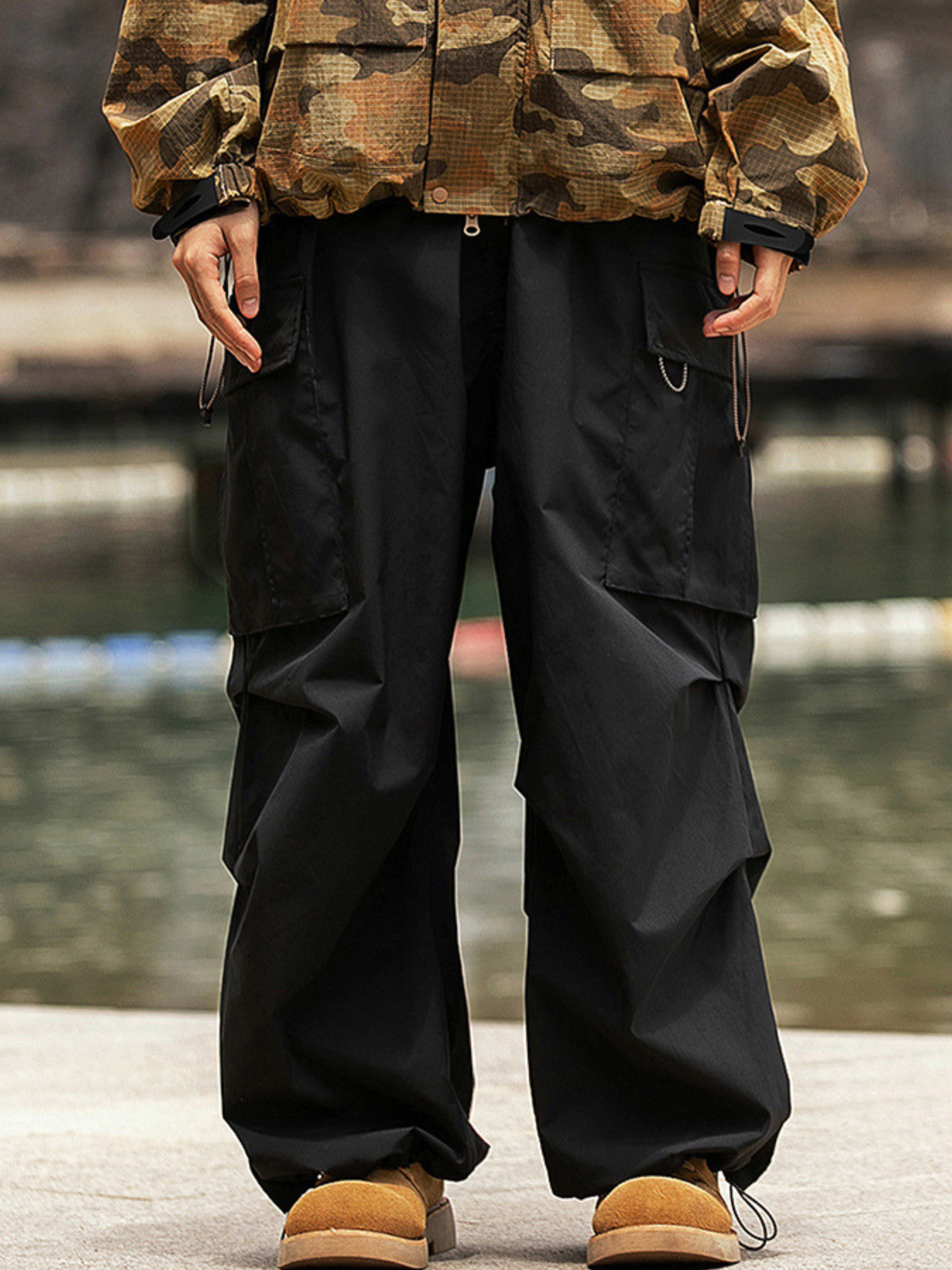 EagleScope - Unisex Retro Utility Embroidered Cargo Pants with Adjustable Hem