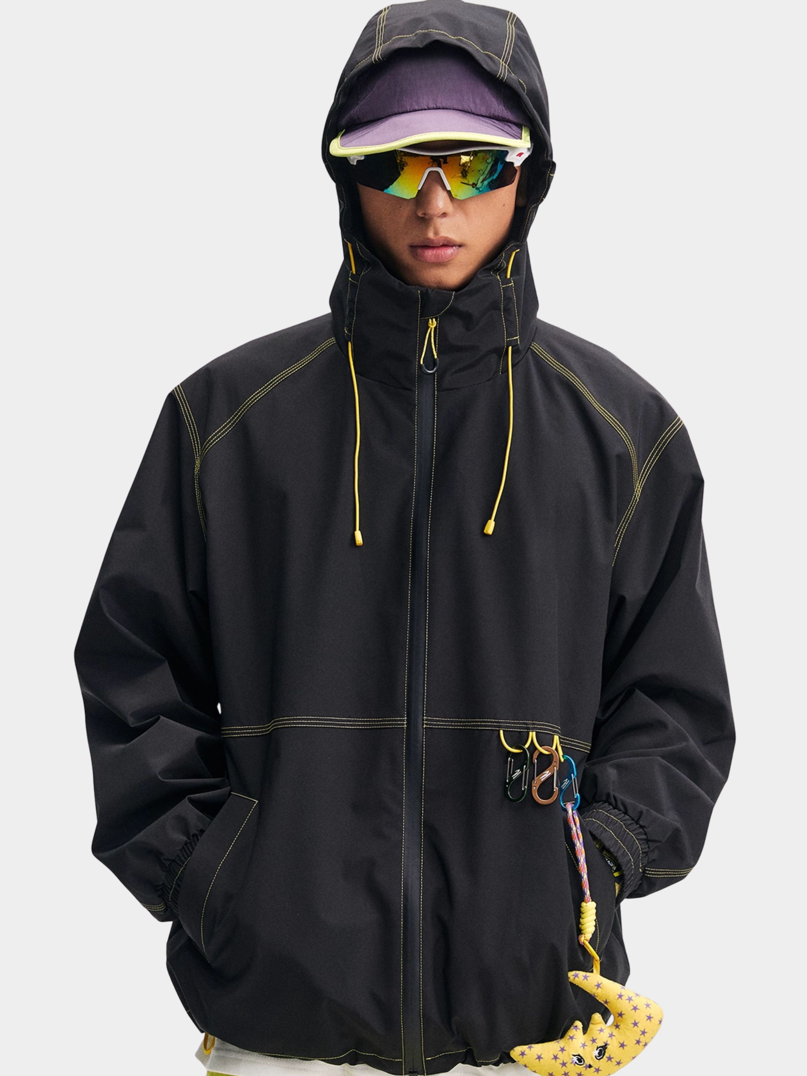 EchoDeck - Unisex Teflon® Triple-Defense Colorblock Drawstring Jacket