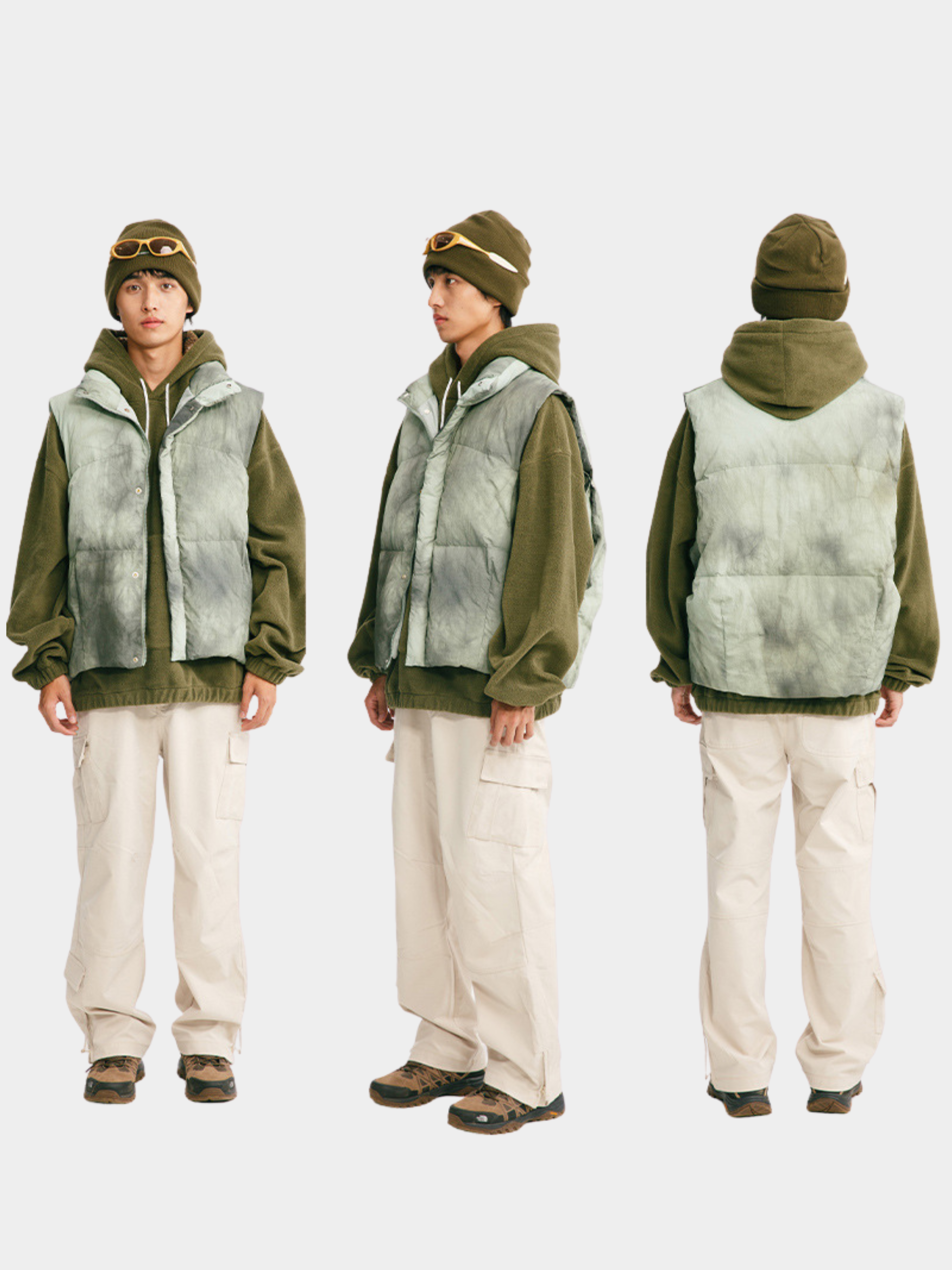 BluffTop - Unisex 90% White Duck Down Hand-Dyed Waterproof Down Vest