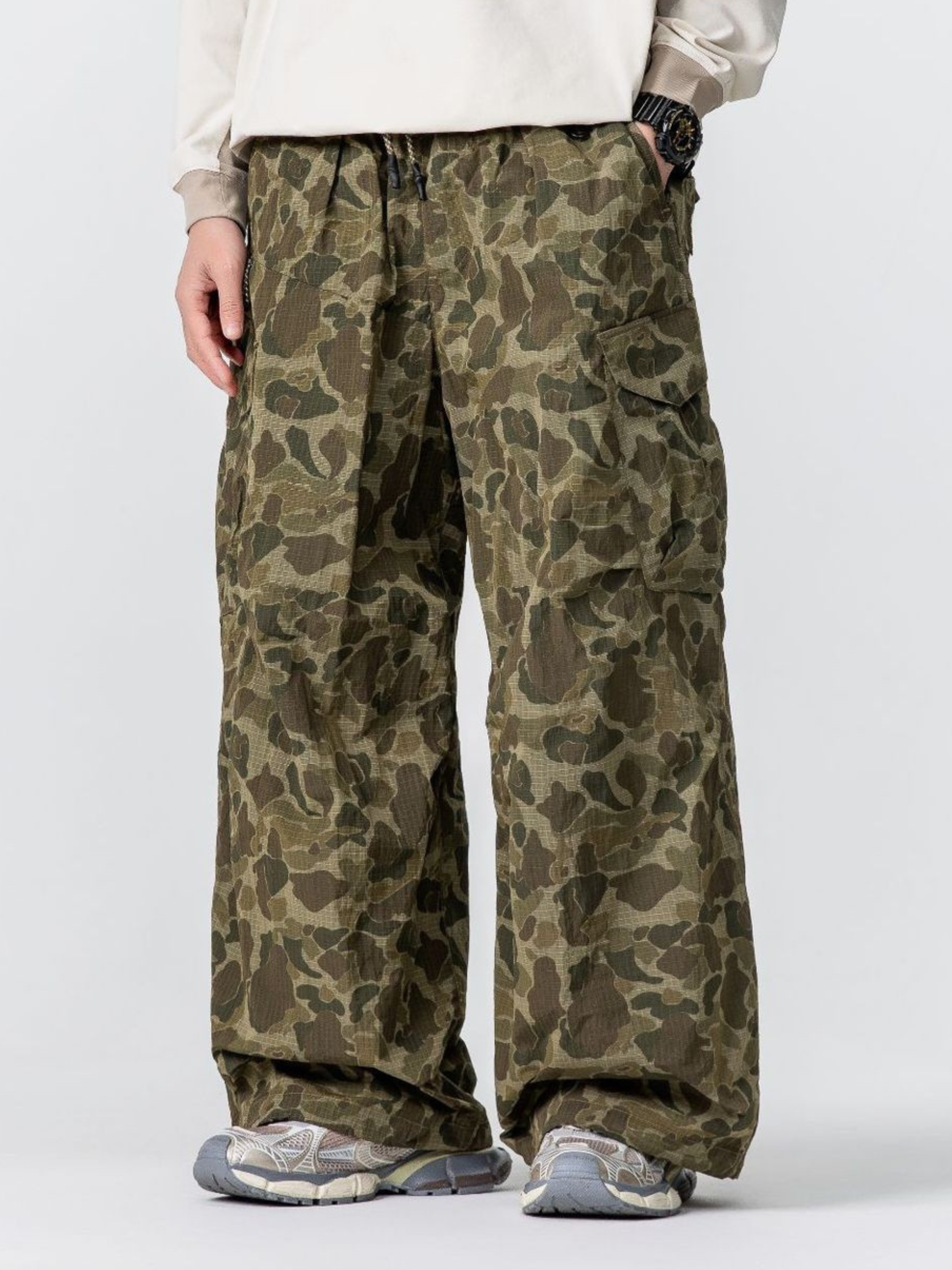 EagleMode - Unisex Ultra-Loose Tech Camo Paratrooper Pants