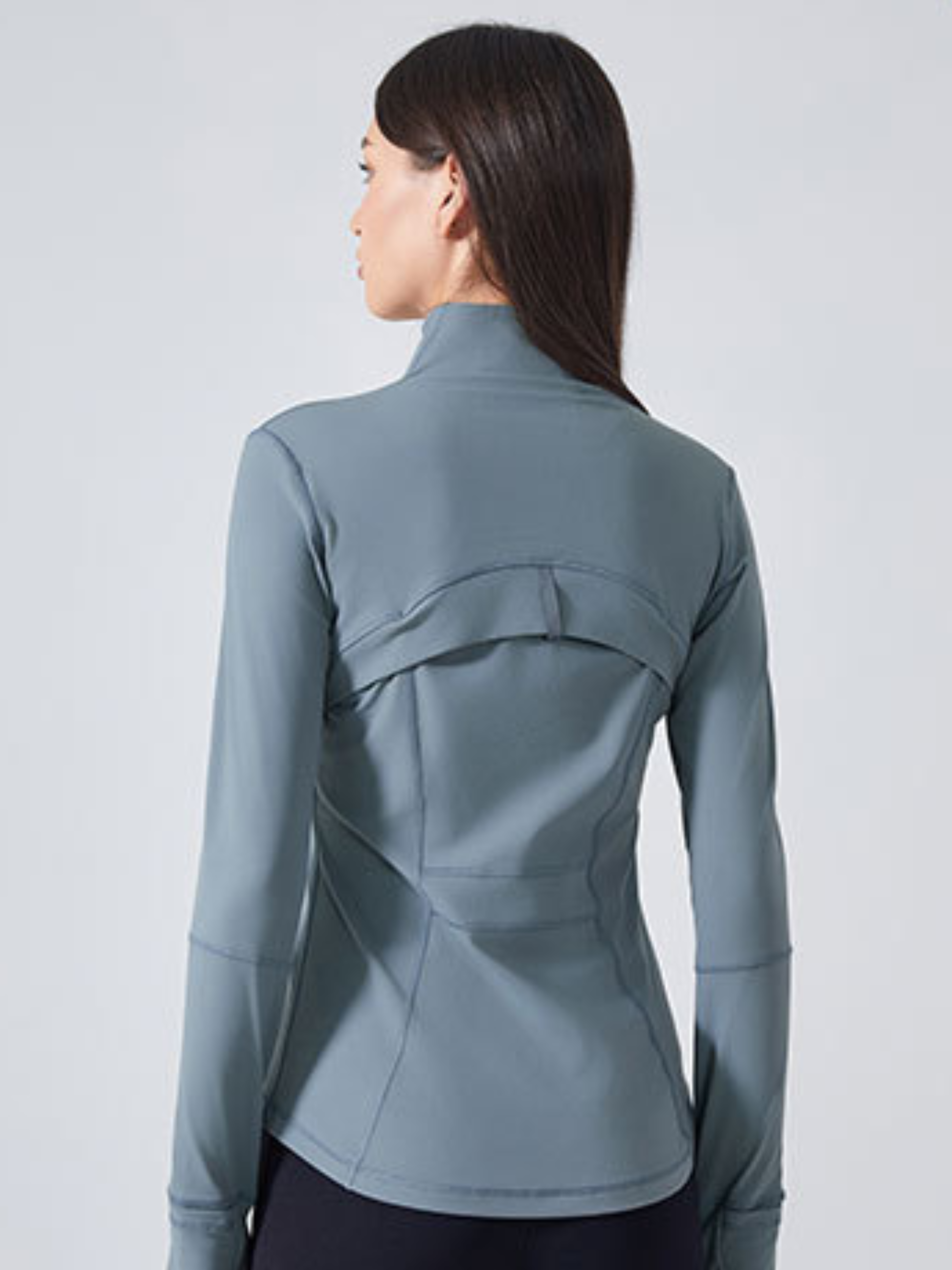 MesaPeak - Women's Fleece-Lined Slim-Fit Yoga Jacket with Thumbholes