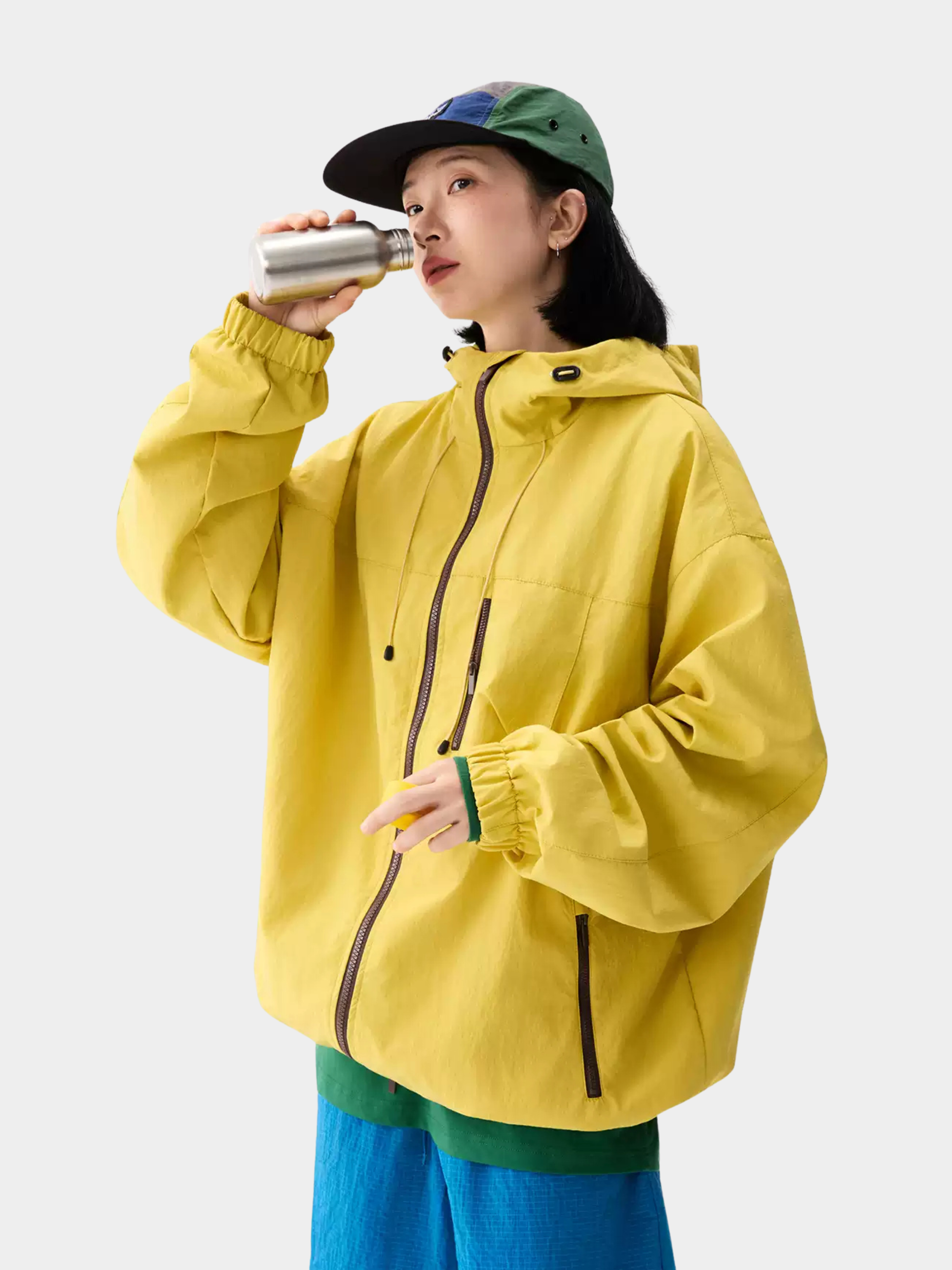 Thunderpeak - Unisex Tech Zip Colorblock Hooded Jacket