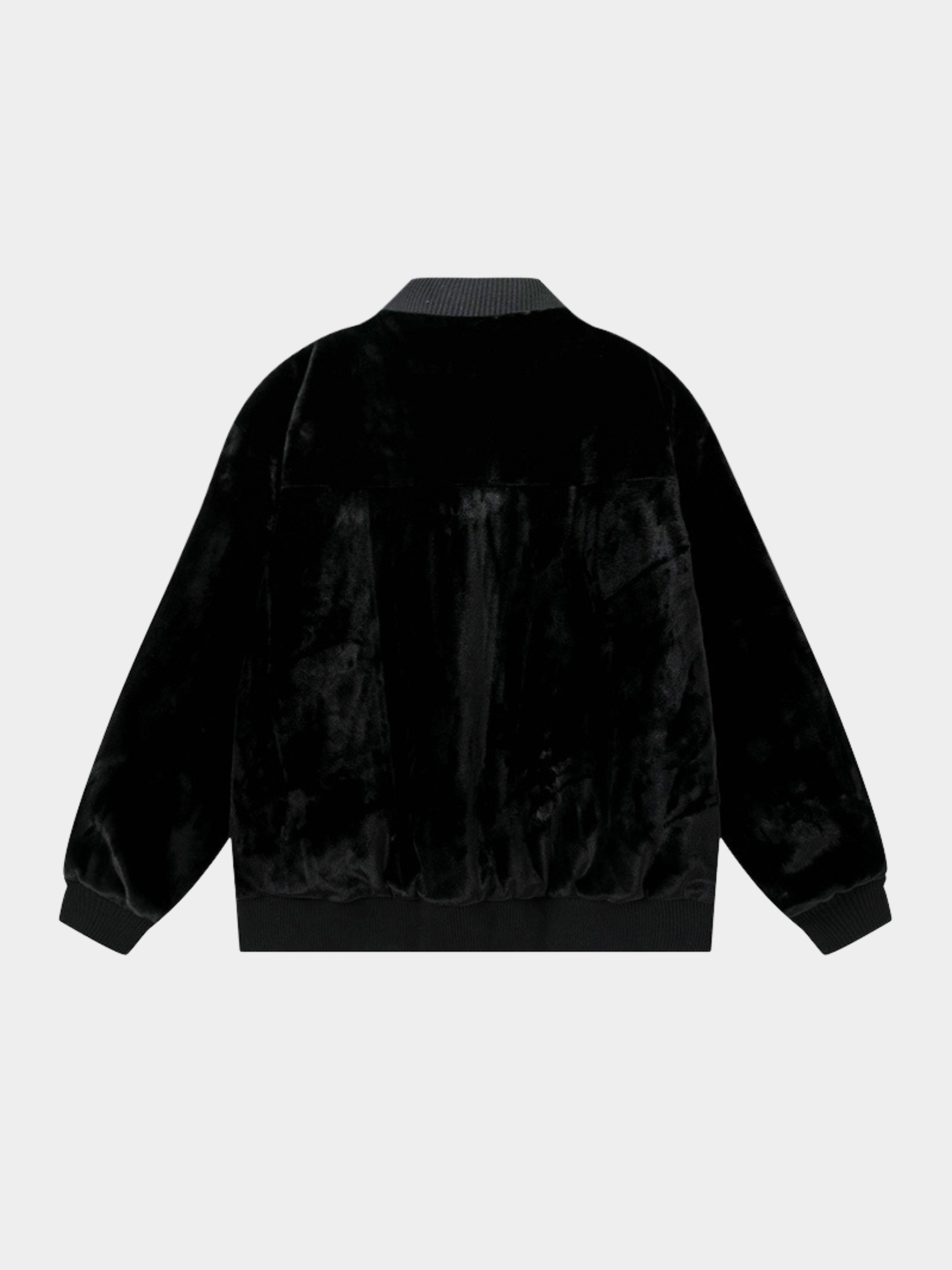 SitStool - Men's Leather Spliced Bomber Jacket