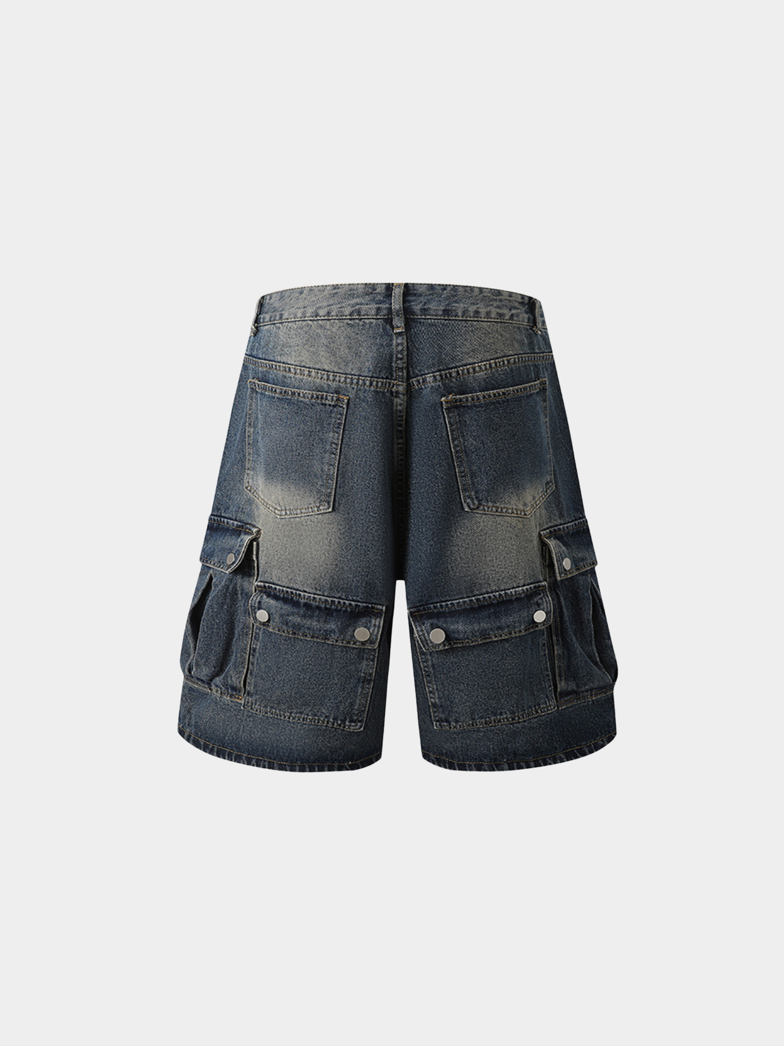 BaseStove - Men's Multi-Pocket Denim Shorts