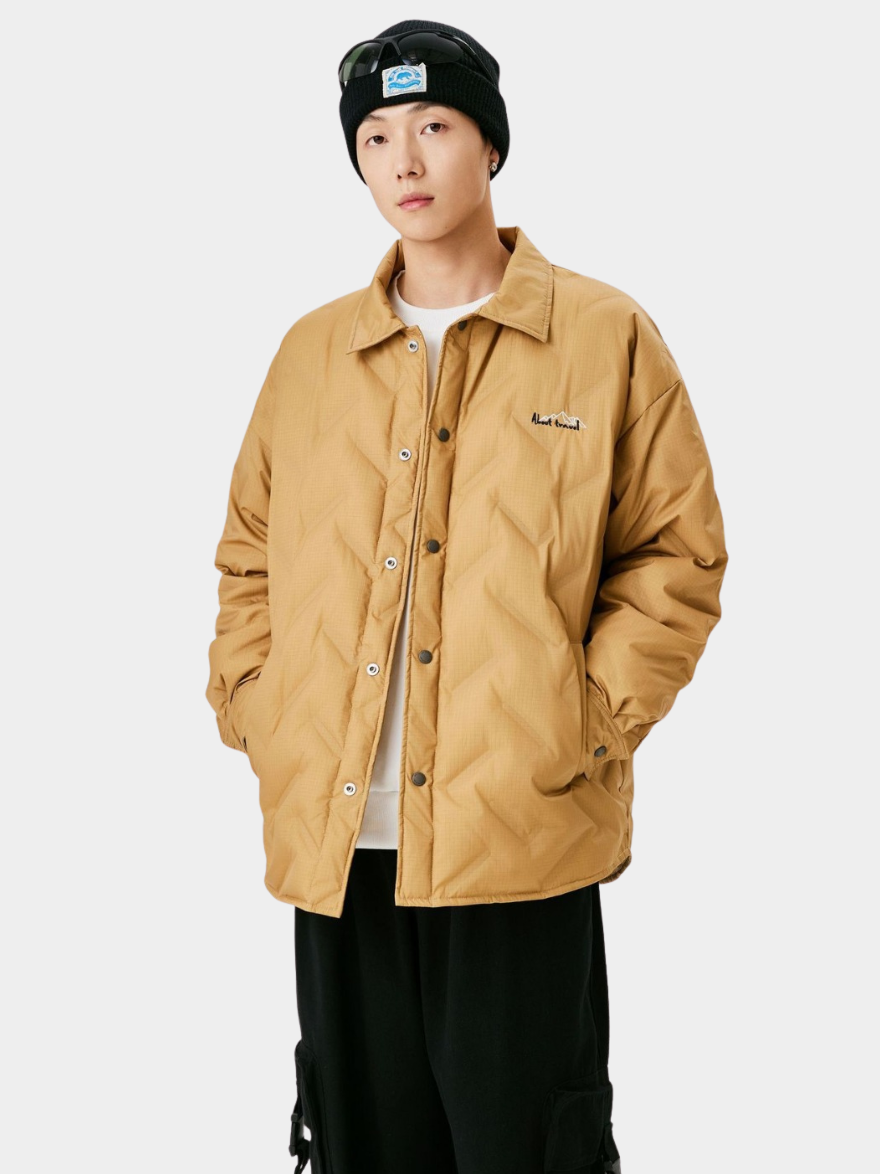 BluffStep - Unisex 90% White Duck Down Checkered Down Jacket