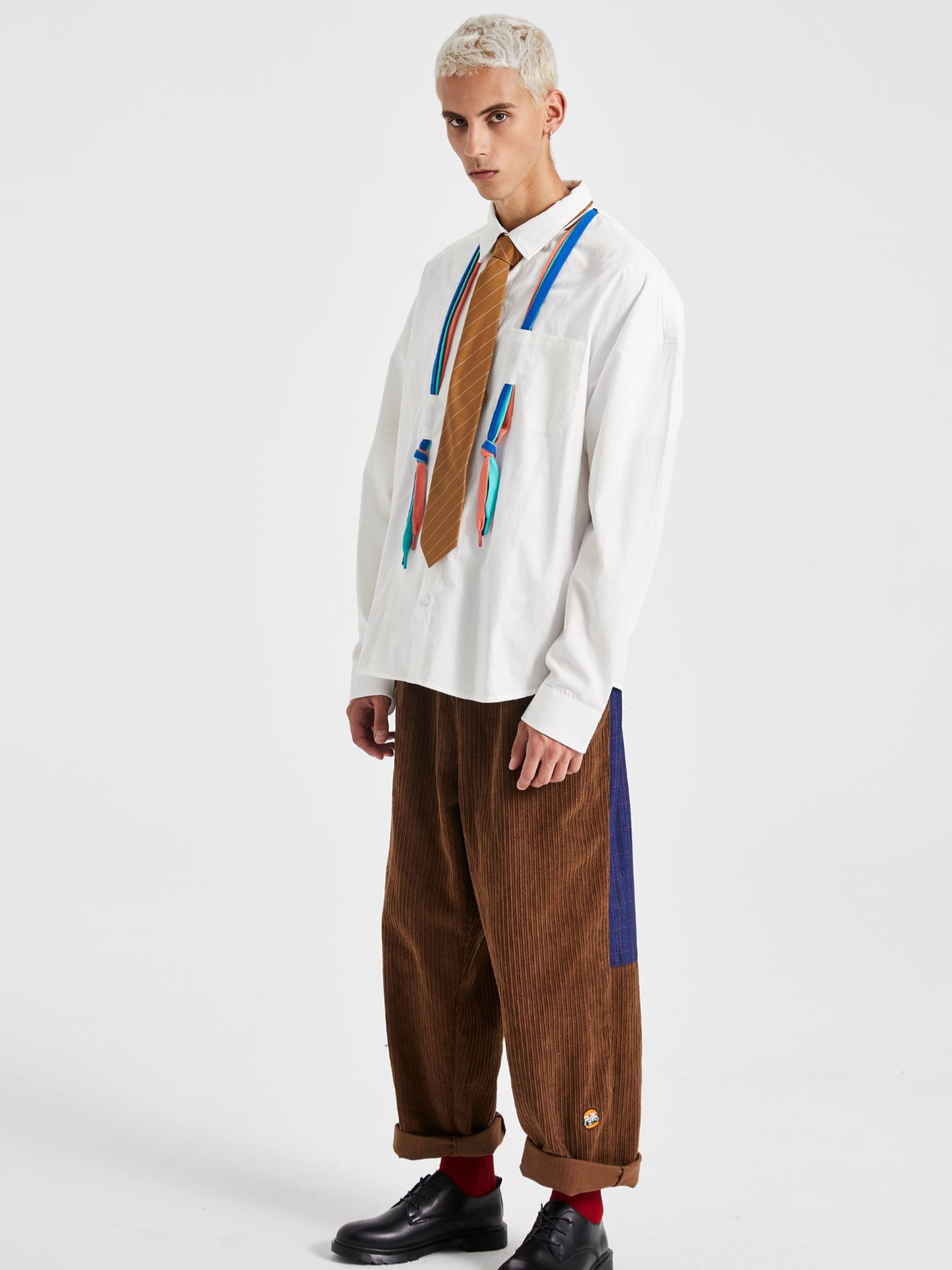 CougarLife - Unisex Colorful Woven Tape Long-Sleeve Shirt