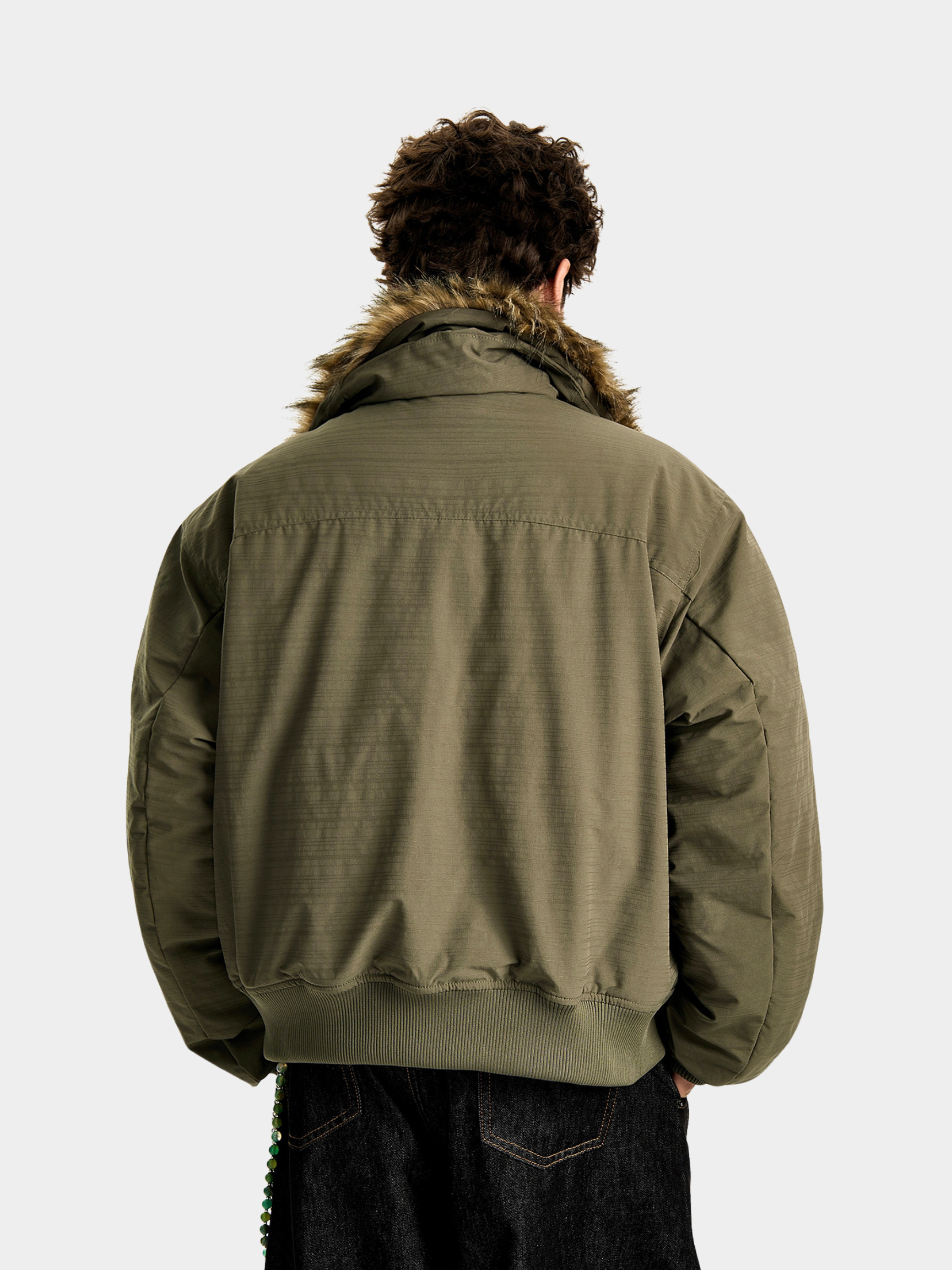 RainShell - Men's Detachable Fur Collar Bomber Jacket