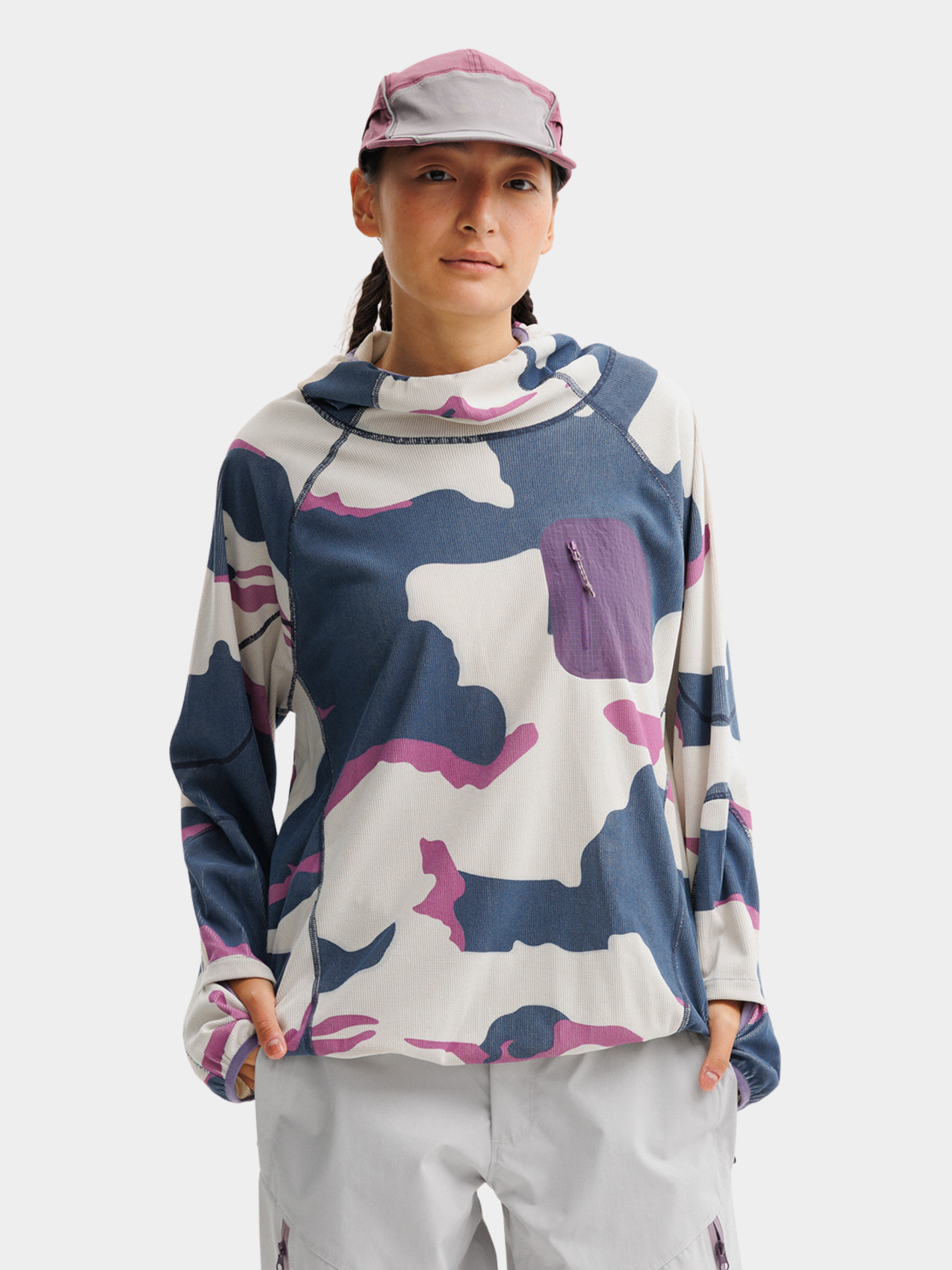Crag - Moisture-Wicking High Neck Hoodie Base Layer
